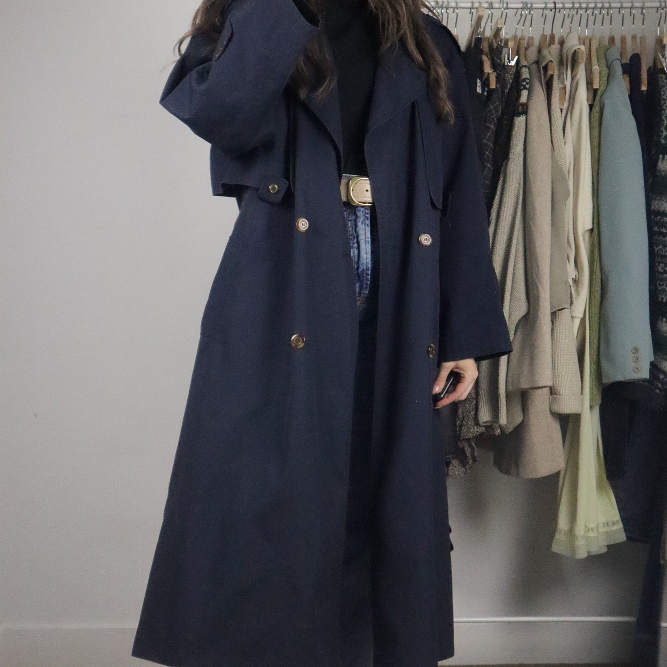 Vintage x Structured Trench Coat (8/10)