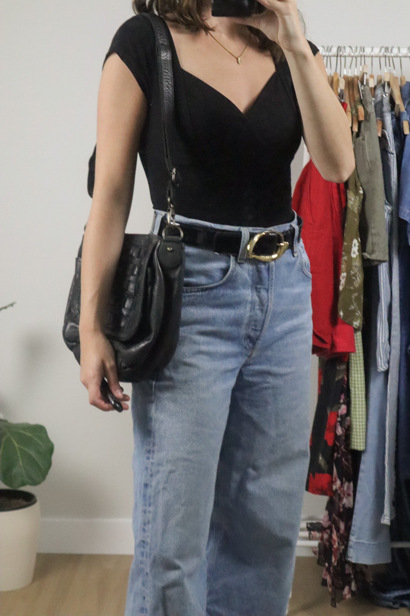 Made in Italy x Vintage x Leather Woven Purse