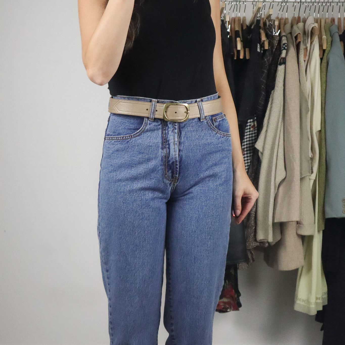Vintage x Leather Belt (L)