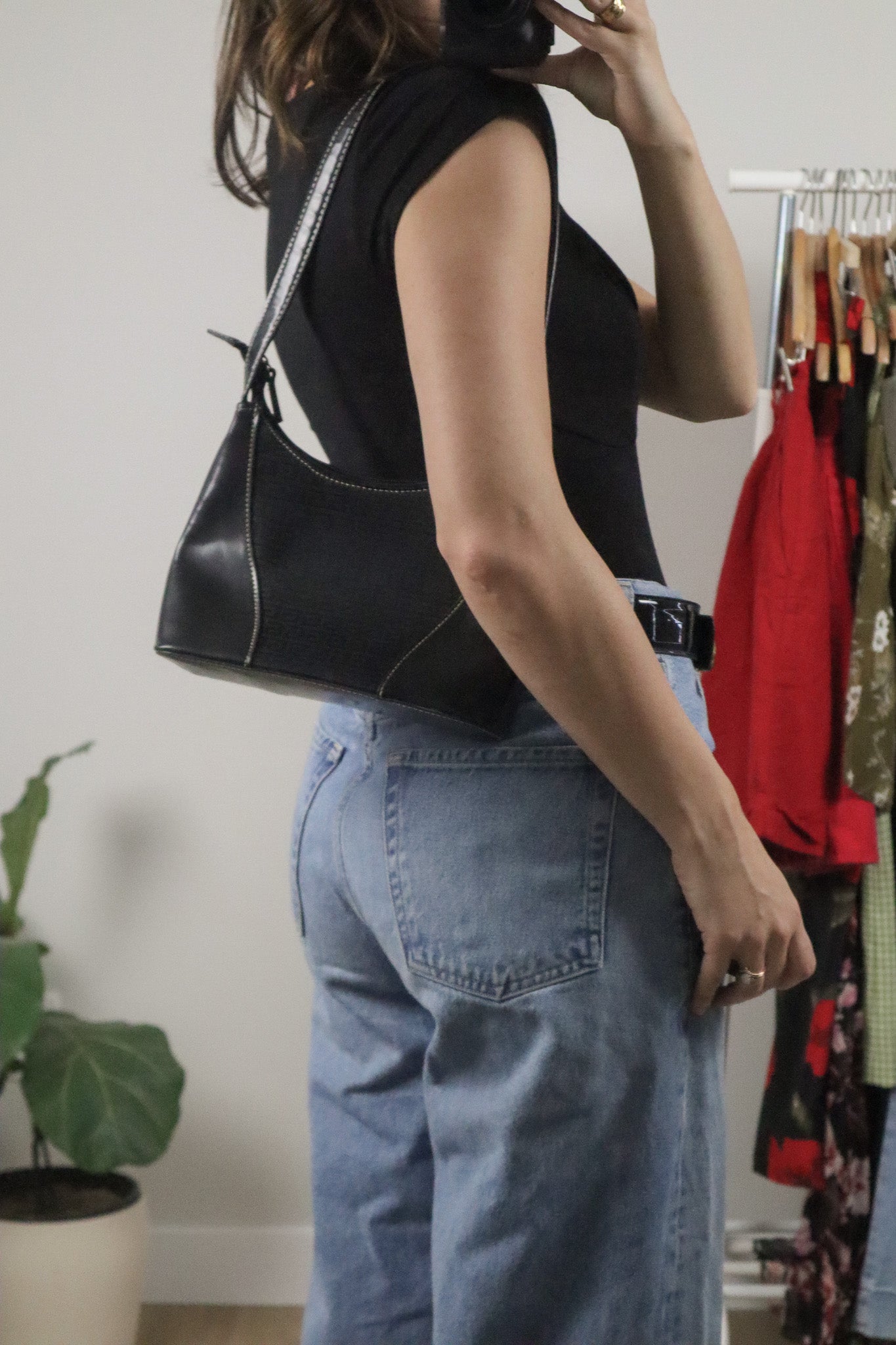 Vintage x Faux Leather Purse