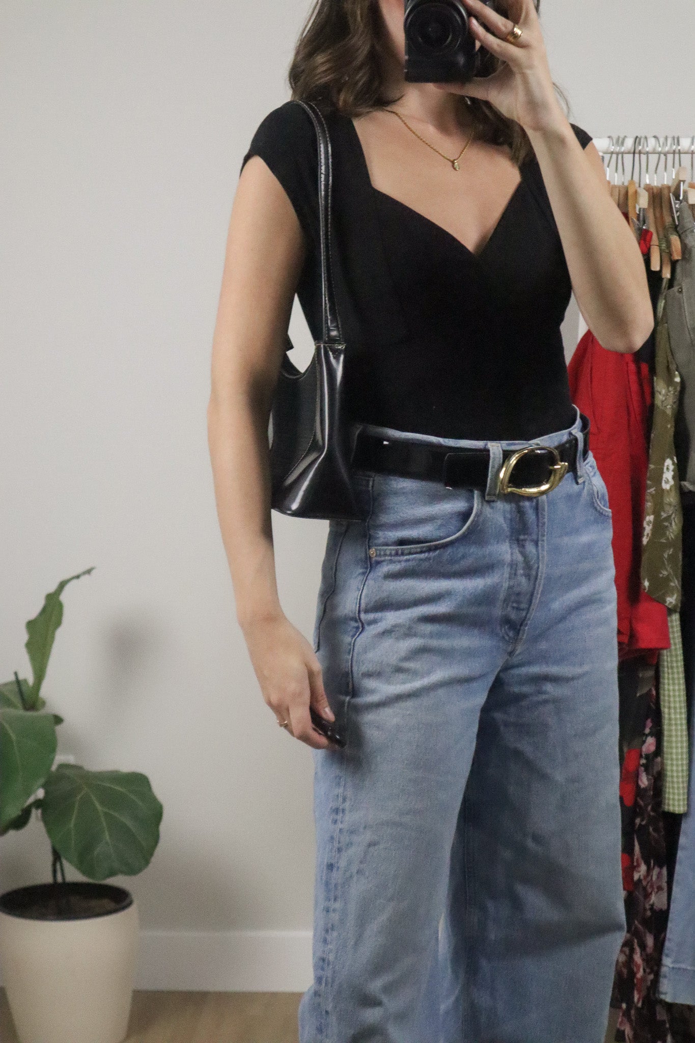 Vintage x Faux Leather Purse