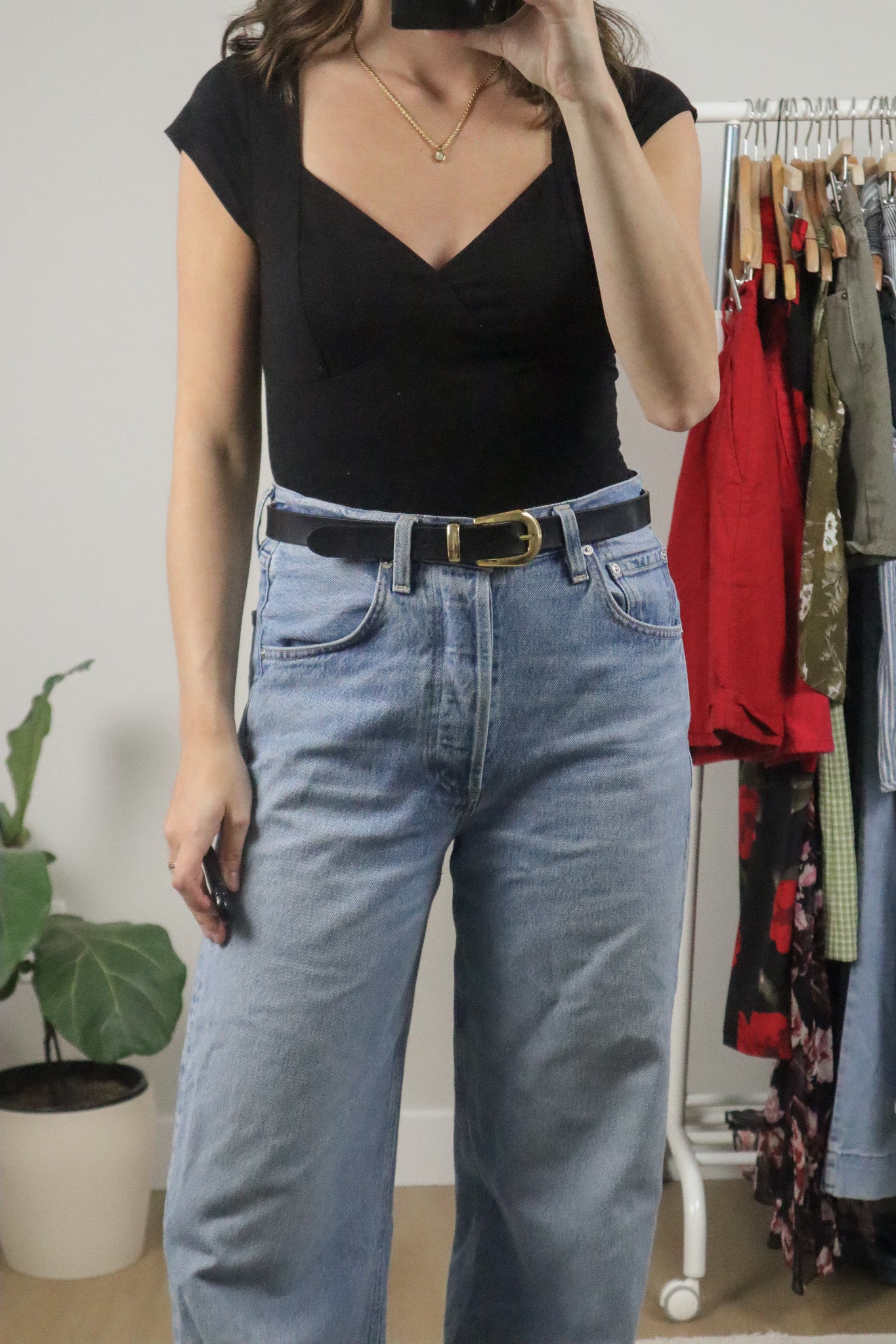 Made in Canada x Vintage x Faux Leather Belt (M)