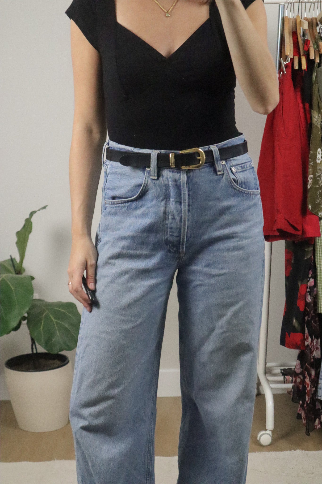 Made in Canada x Vintage x Faux Leather Belt (M)