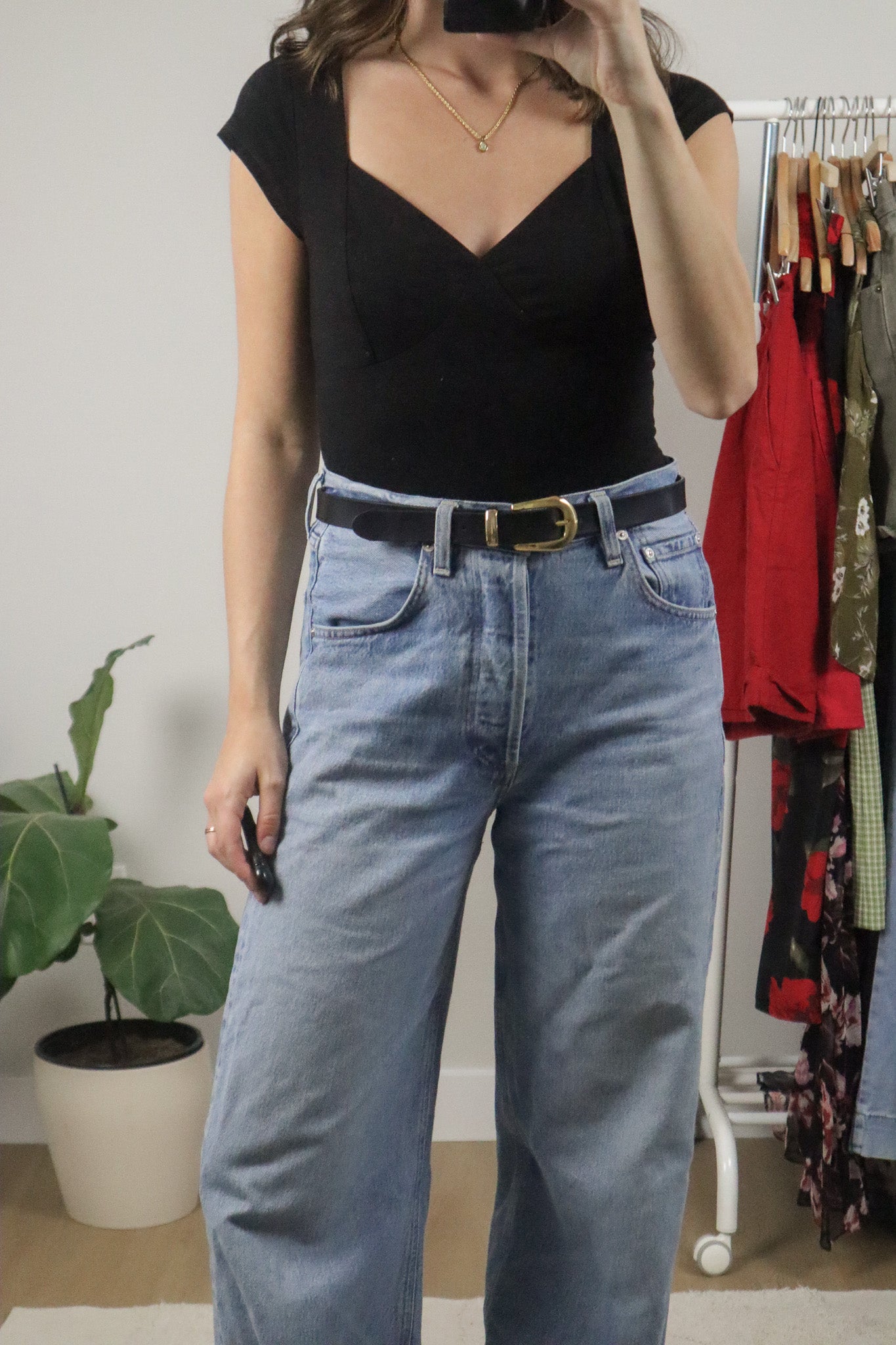 Made in Canada x Vintage x Faux Leather Belt (M)