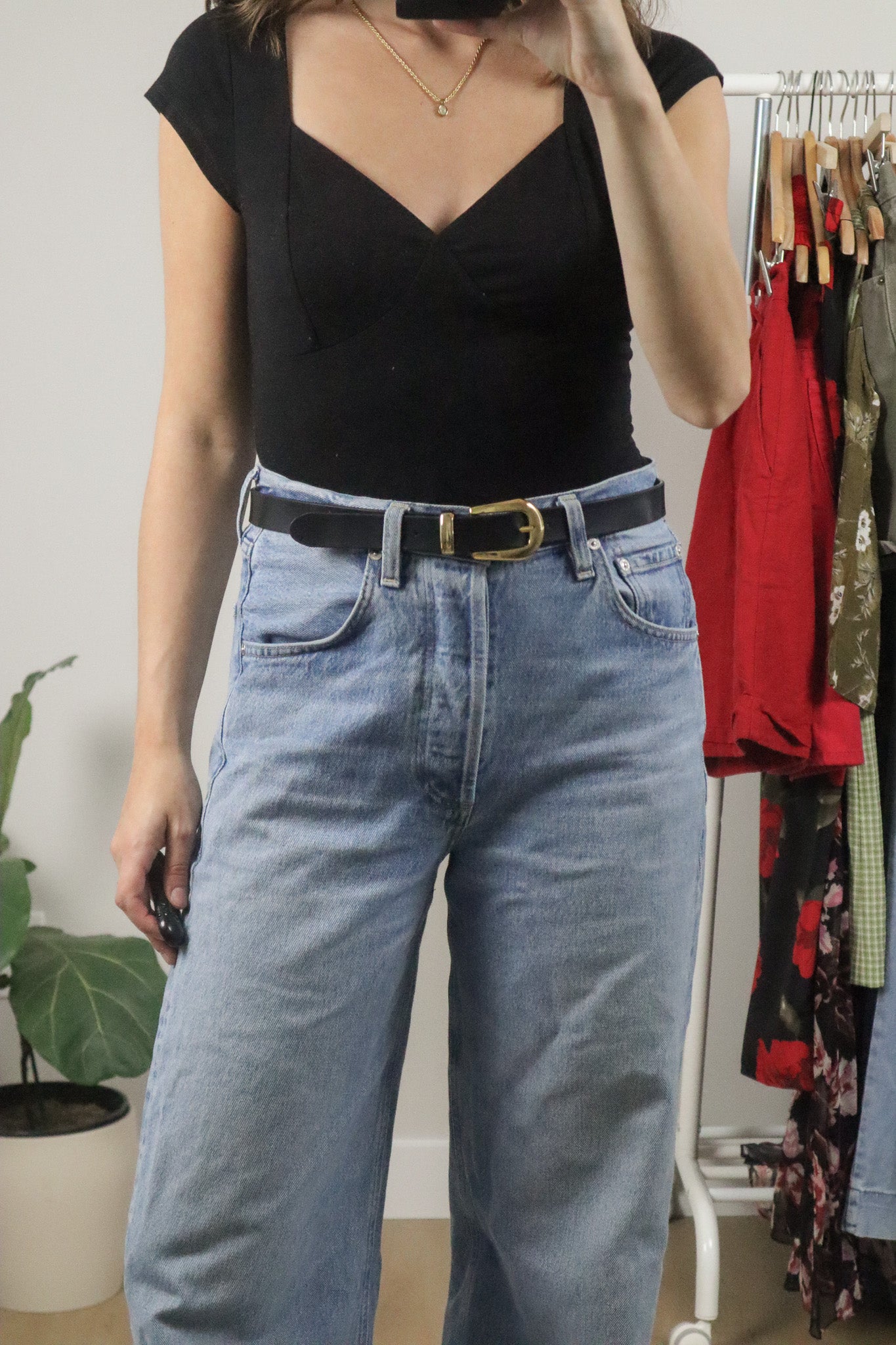 Made in Canada x Vintage x Faux Leather Belt (M)