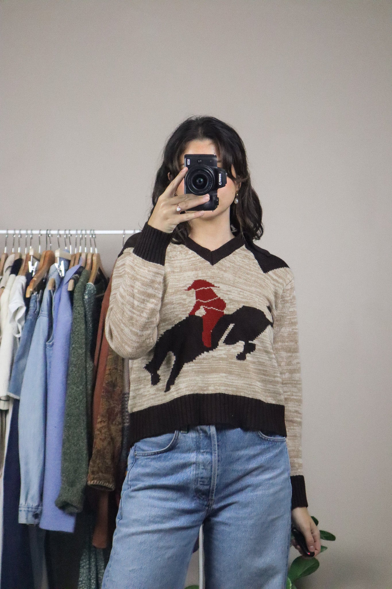Vintage x Equestrian Collared Sweater (S)