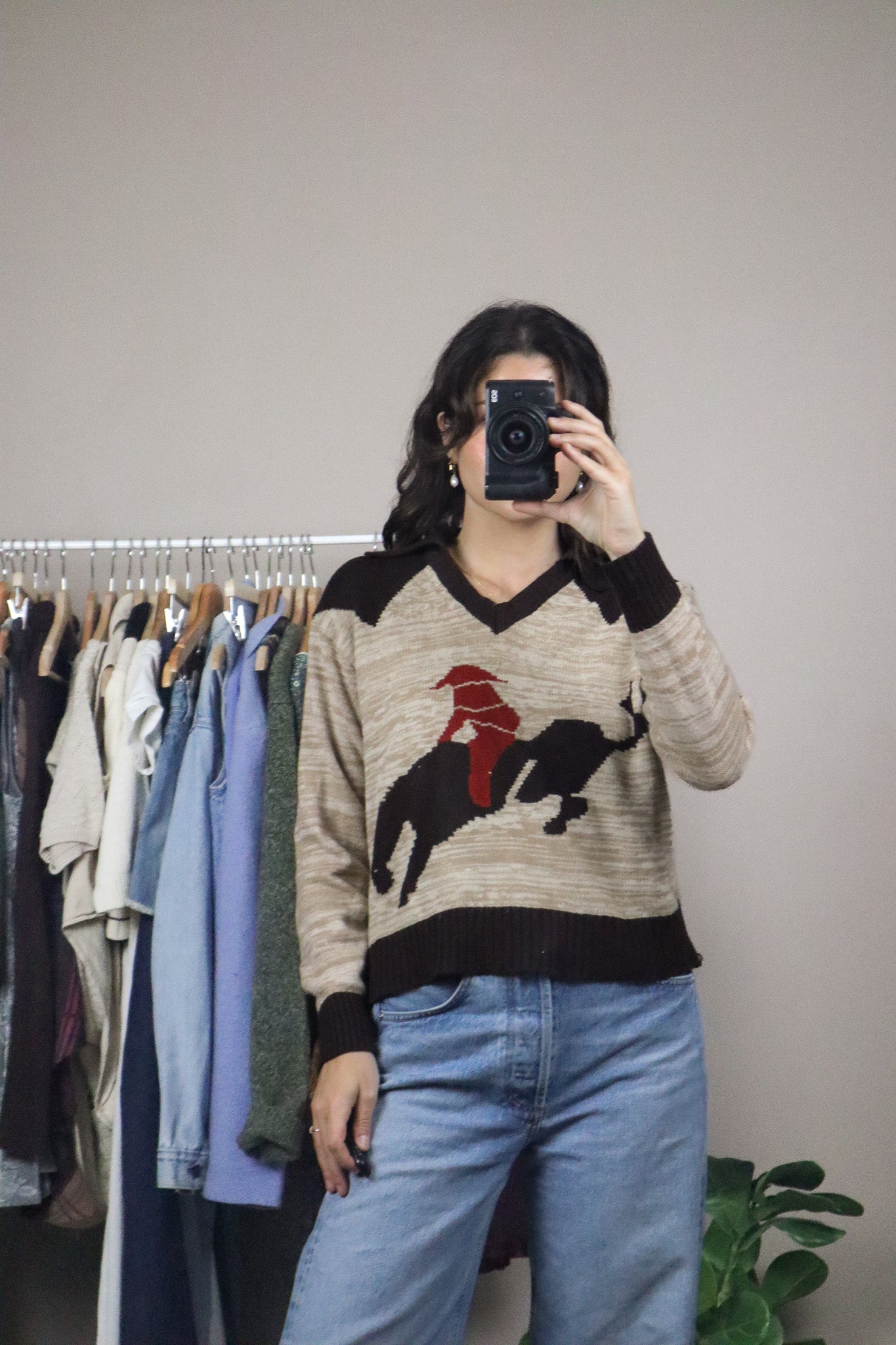 Vintage x Equestrian Collared Sweater (S)