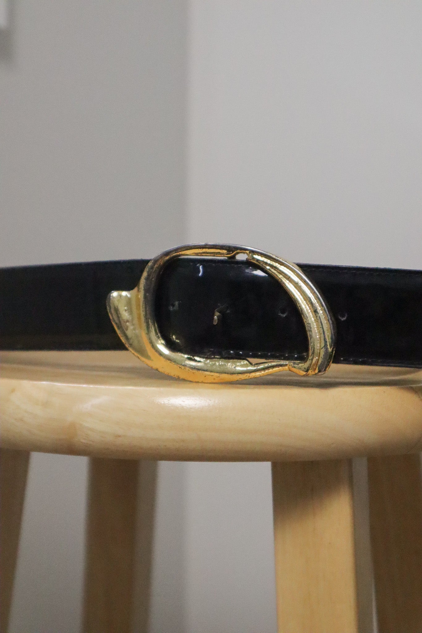 Vintage x Patent Leather Belt (M)