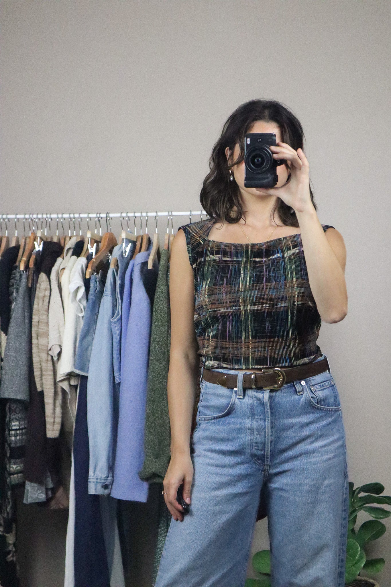 Vintage x Square-Neck T-Shirt (L)