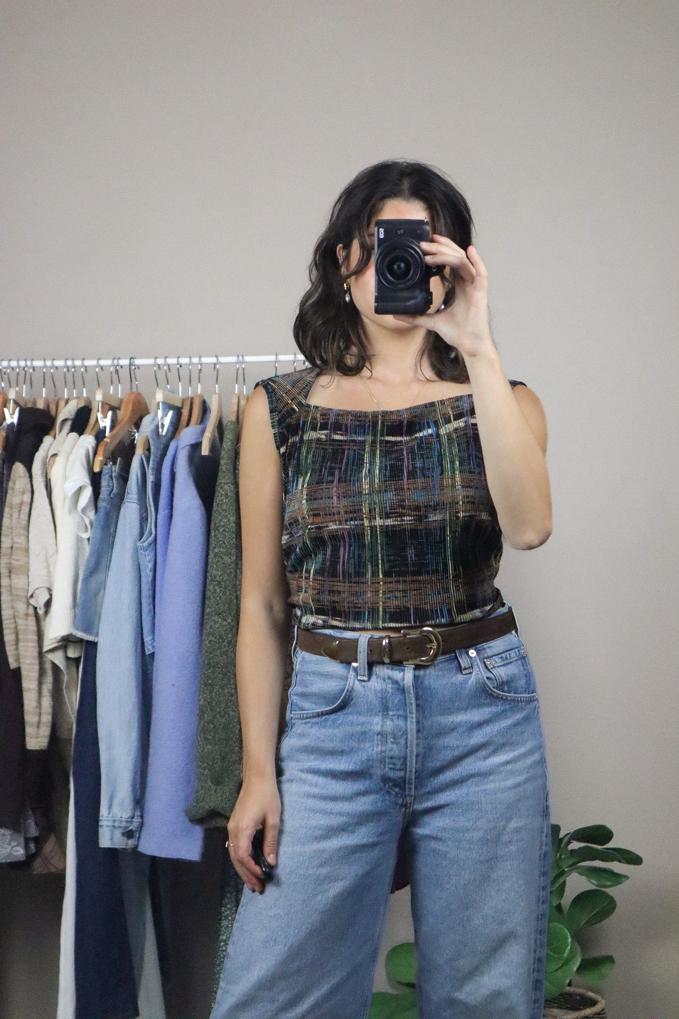 Vintage x Square-Neck T-Shirt (L)