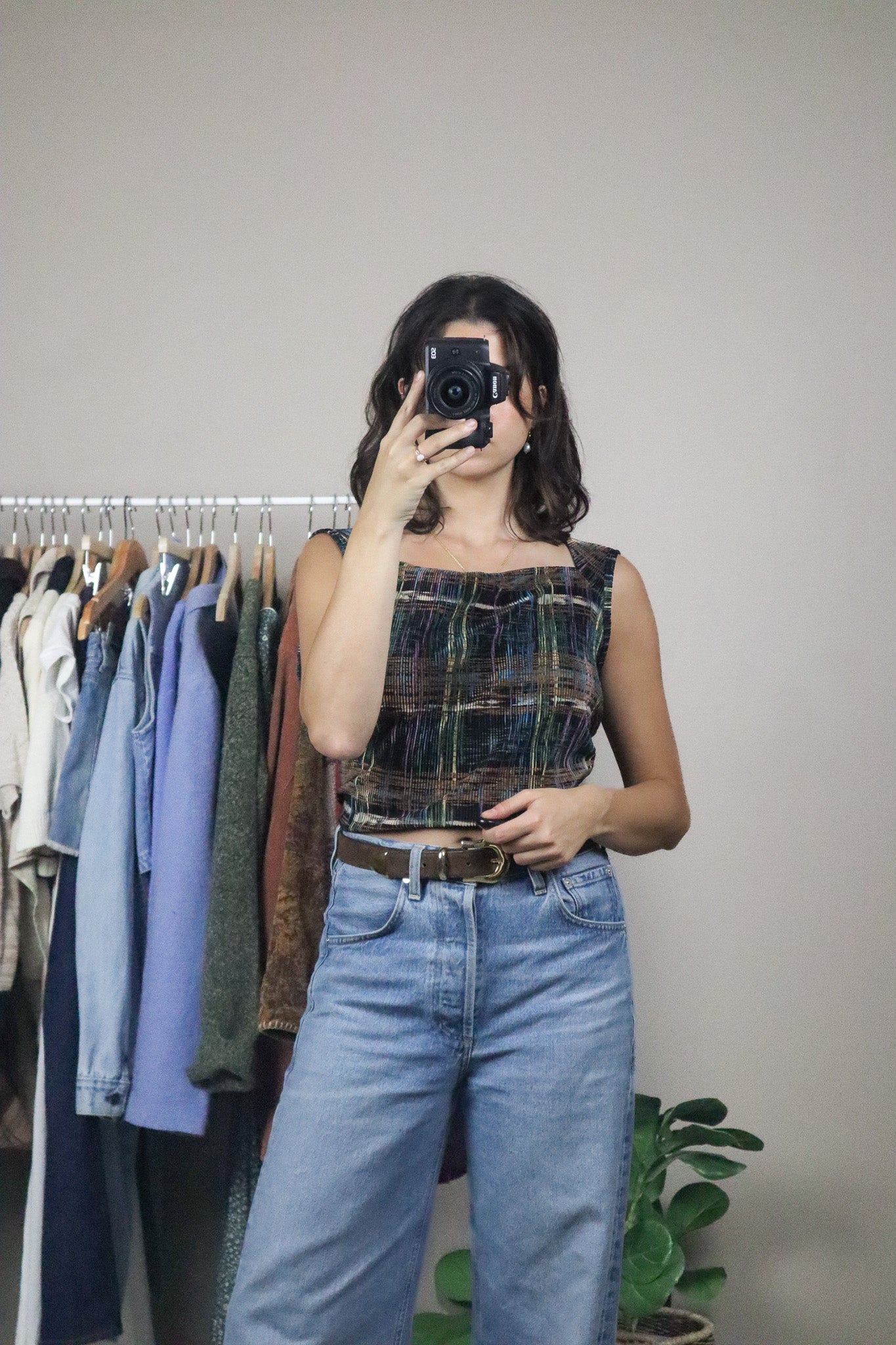 Vintage x Square-Neck T-Shirt (L)