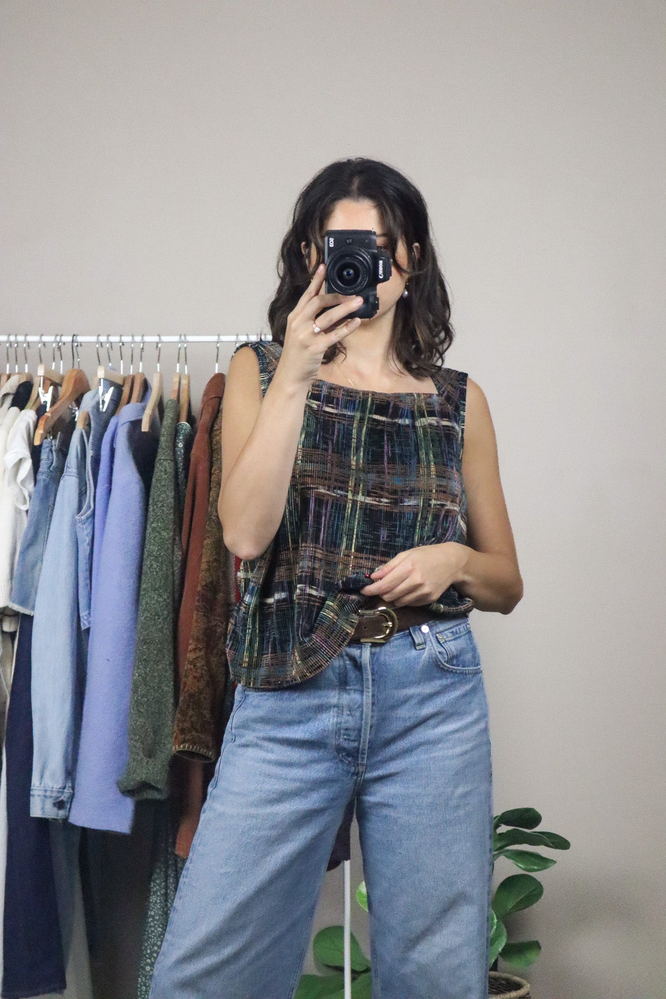 Vintage x Square-Neck T-Shirt (L)