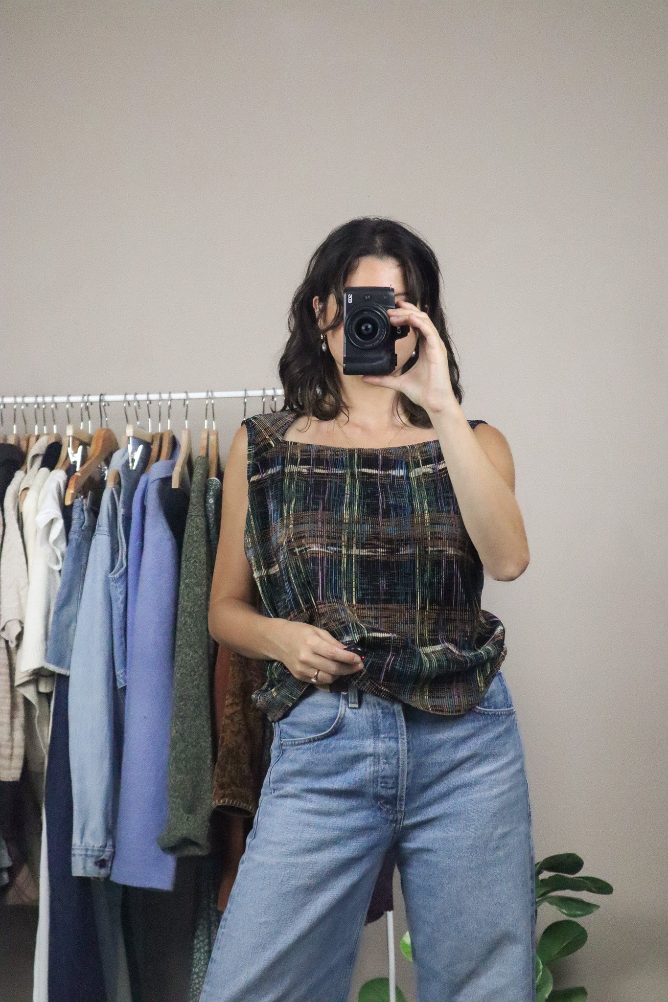 Vintage x Square-Neck T-Shirt (L)