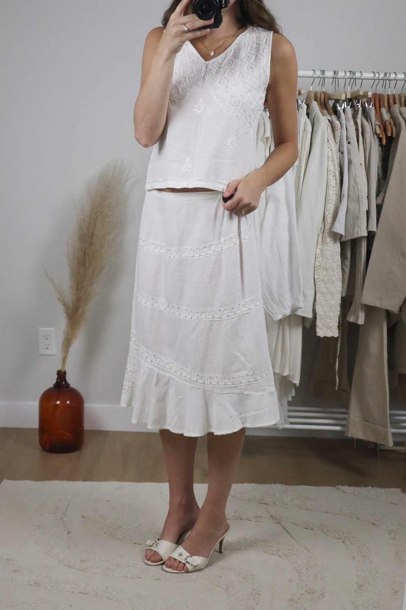 Vintage x Sequin Linen Blend Two-Piece Set (S)