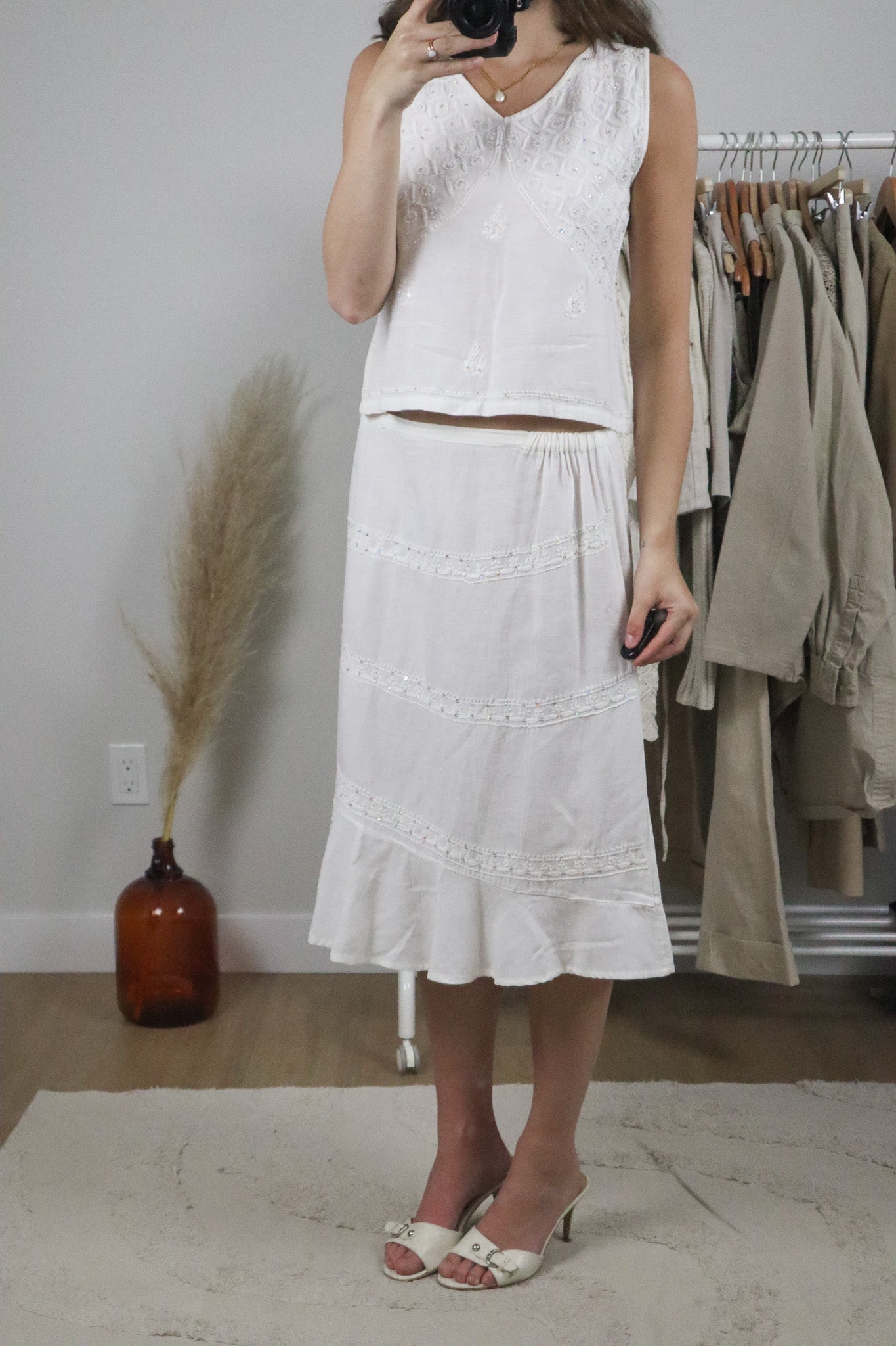 Vintage x Sequin Linen Blend Two-Piece Set (S)