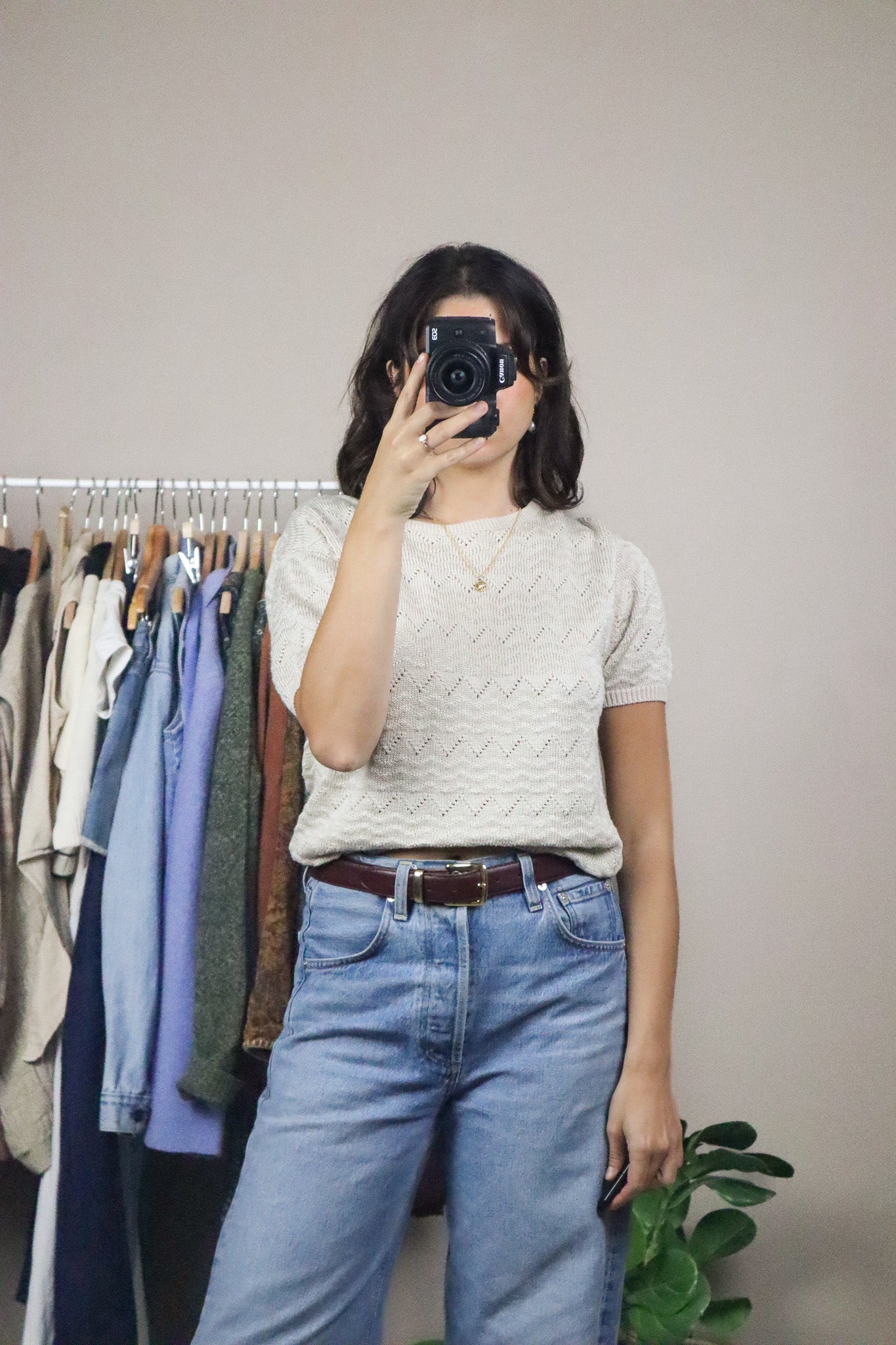 Vintage x Short-Sleeve Knit (M)