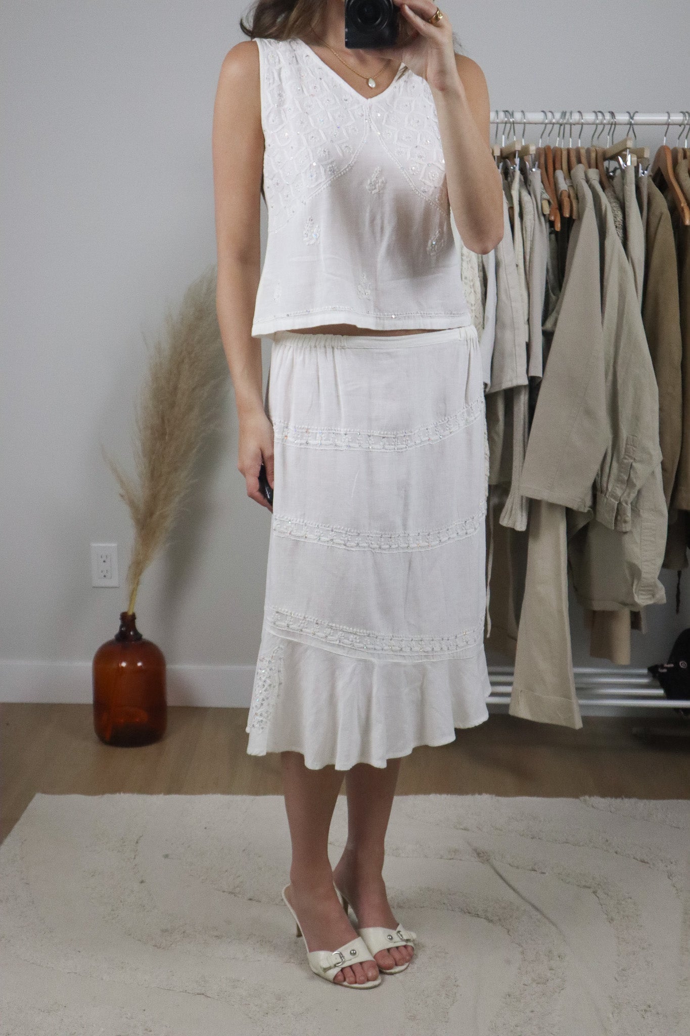 Vintage x Sequin Linen Blend Two-Piece Set (S)