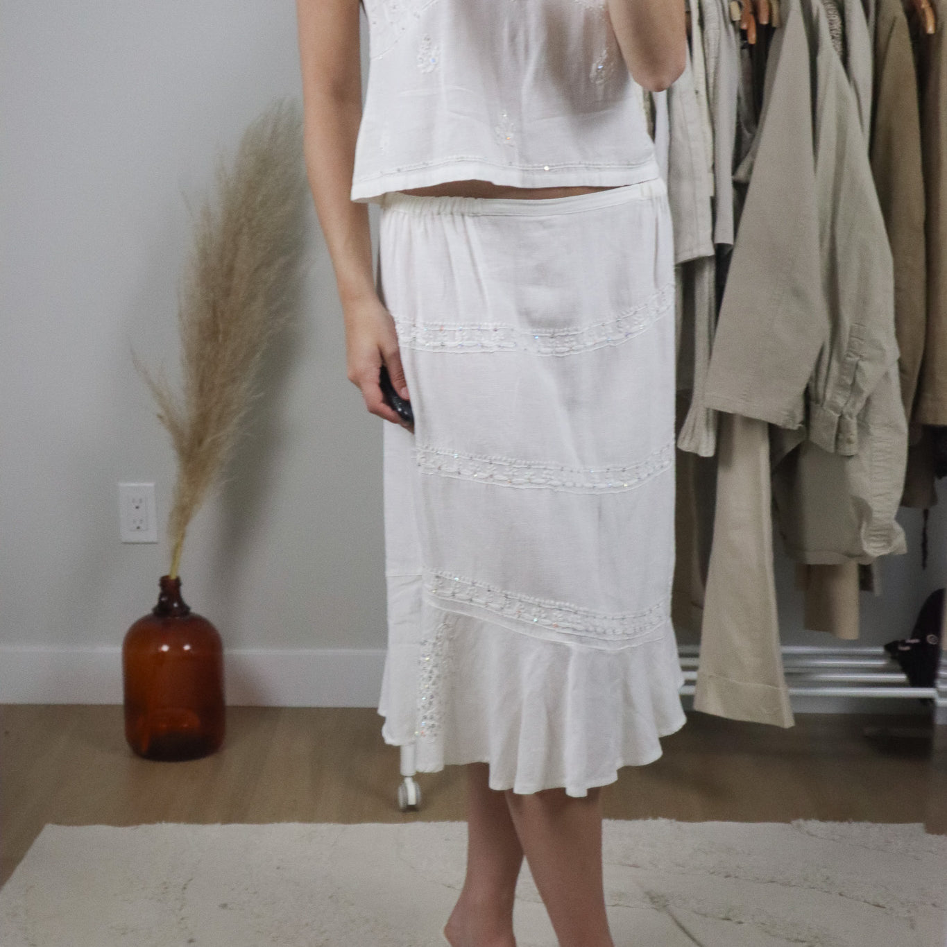 Vintage x Sequin Linen Blend Two-Piece Set (S)