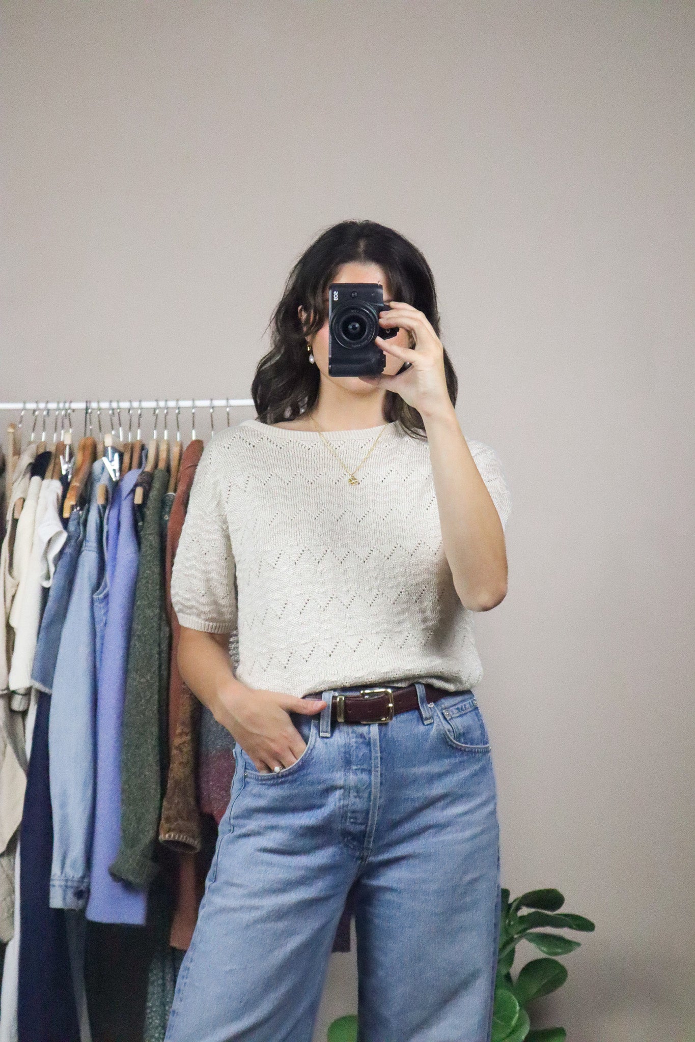 Vintage x Short-Sleeve Knit (M)