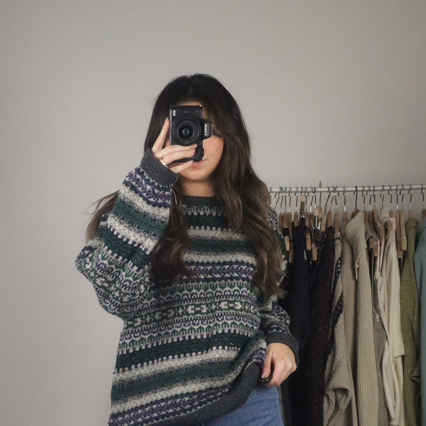 Vintage x Wool Pattern Sweater (S/M)