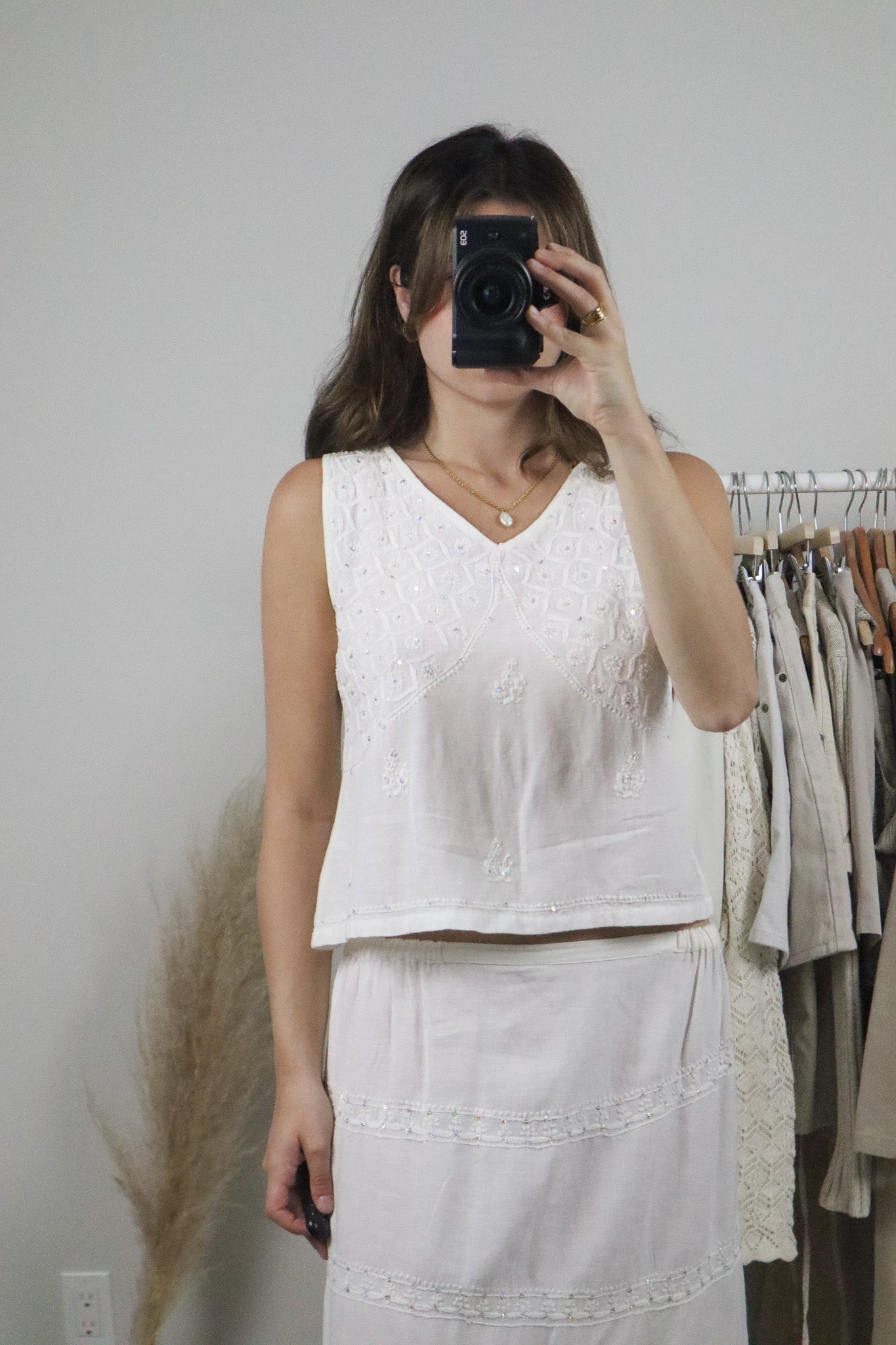 Vintage x Sequin Linen Blend Two-Piece Set (S)