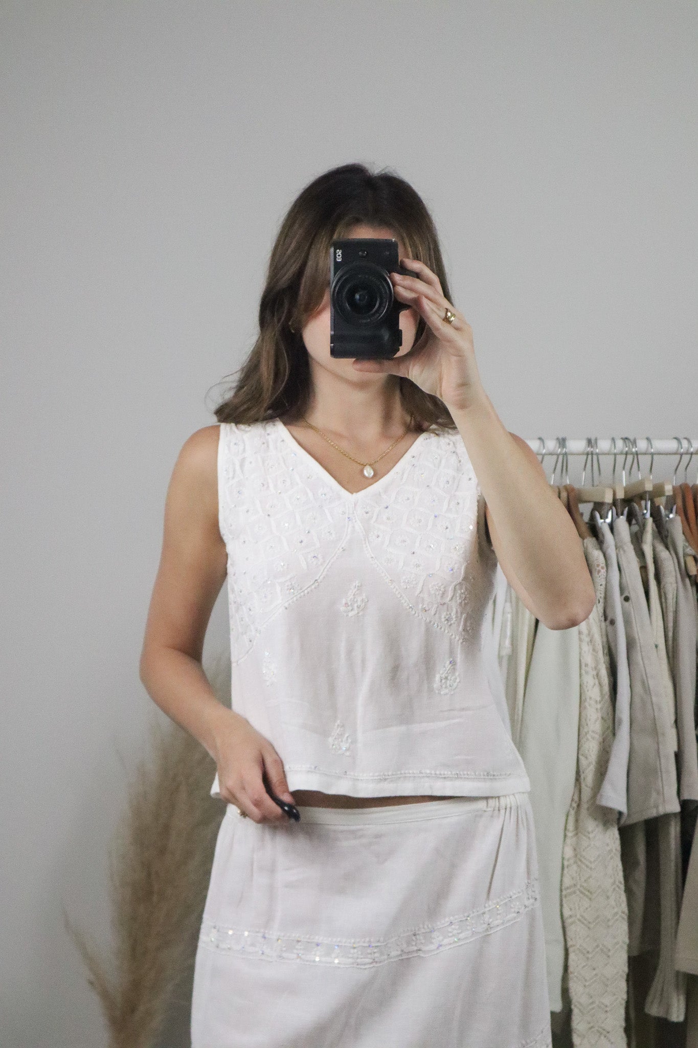 Vintage x Sequin Linen Blend Two-Piece Set (S)