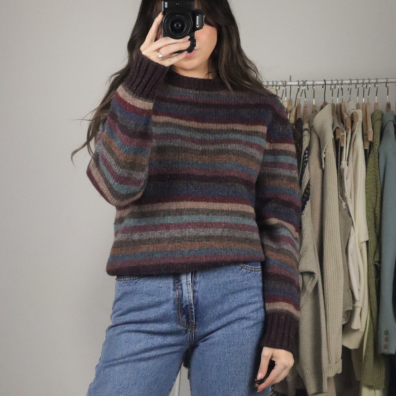 Vintage x Wool Striped Sweater (S)