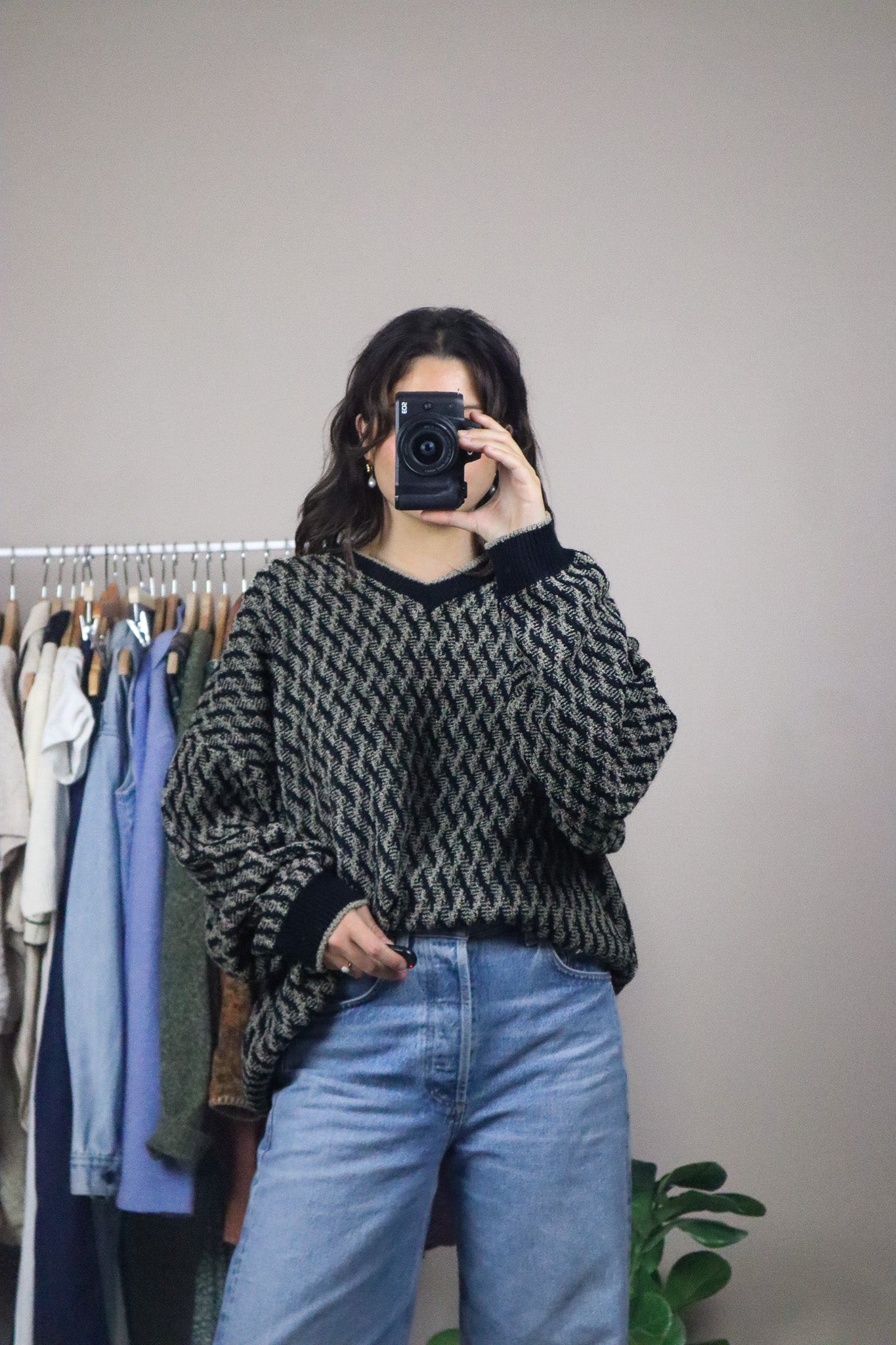 Made in Korea x Vintage x Patterned Sweater (XL)