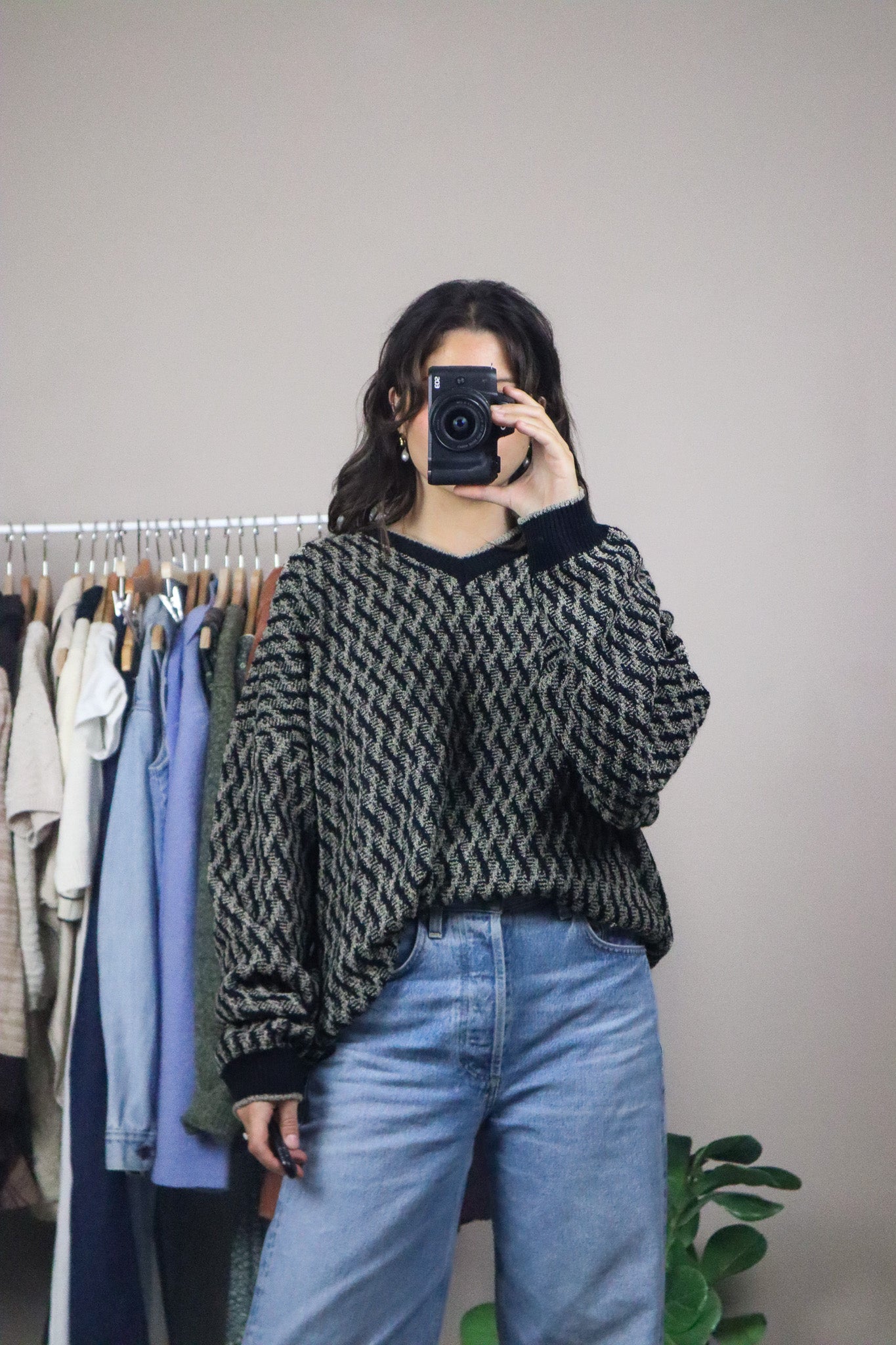 Made in Korea x Vintage x Patterned Sweater (XL)