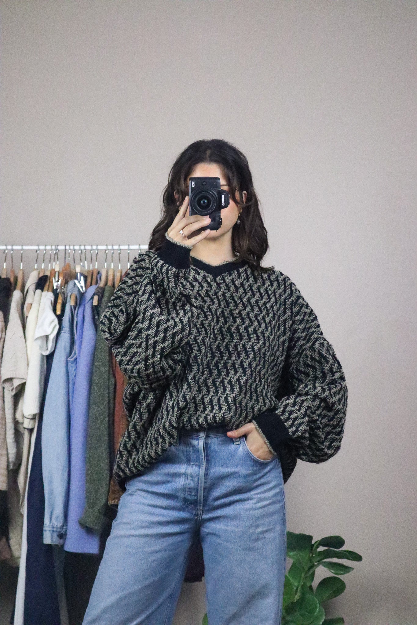 Made in Korea x Vintage x Patterned Sweater (XL)