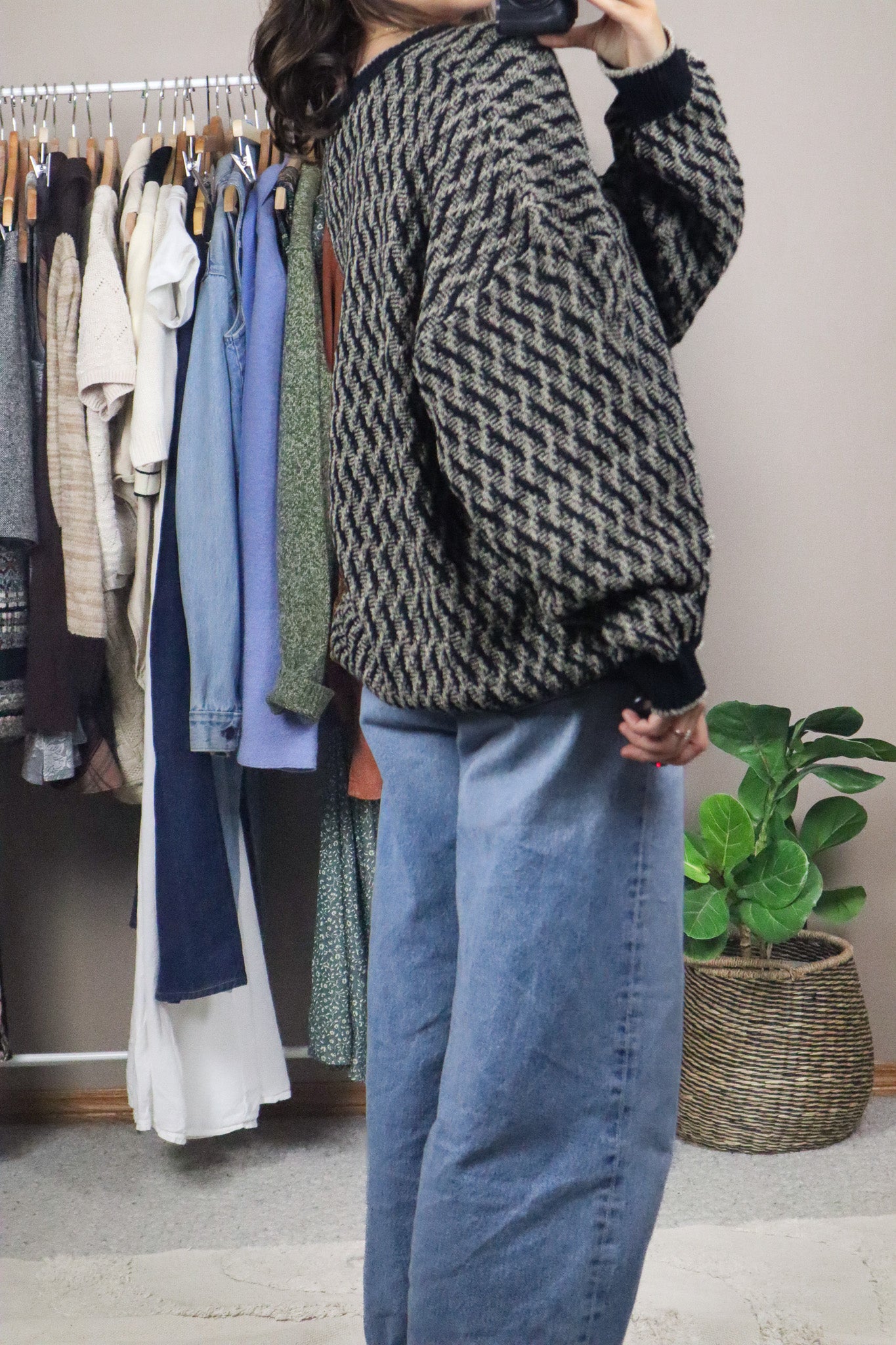 Made in Korea x Vintage x Patterned Sweater (XL)