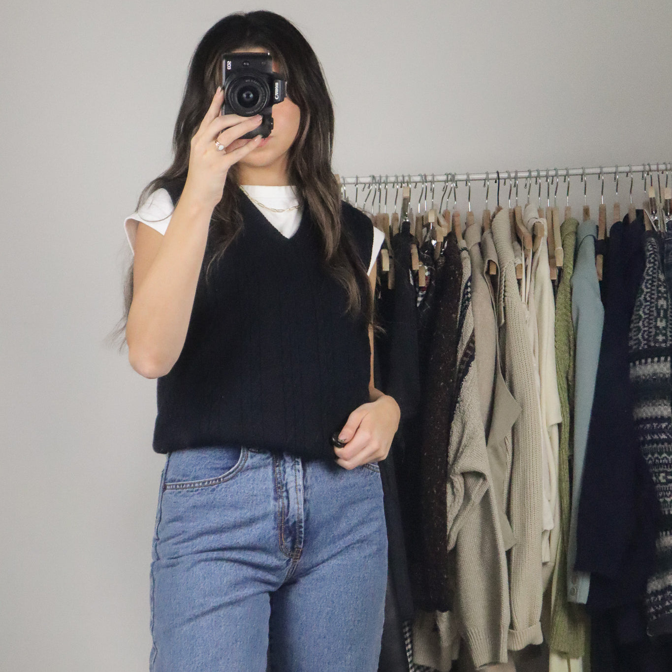 Vintage x Wool Sweater Vest (S)