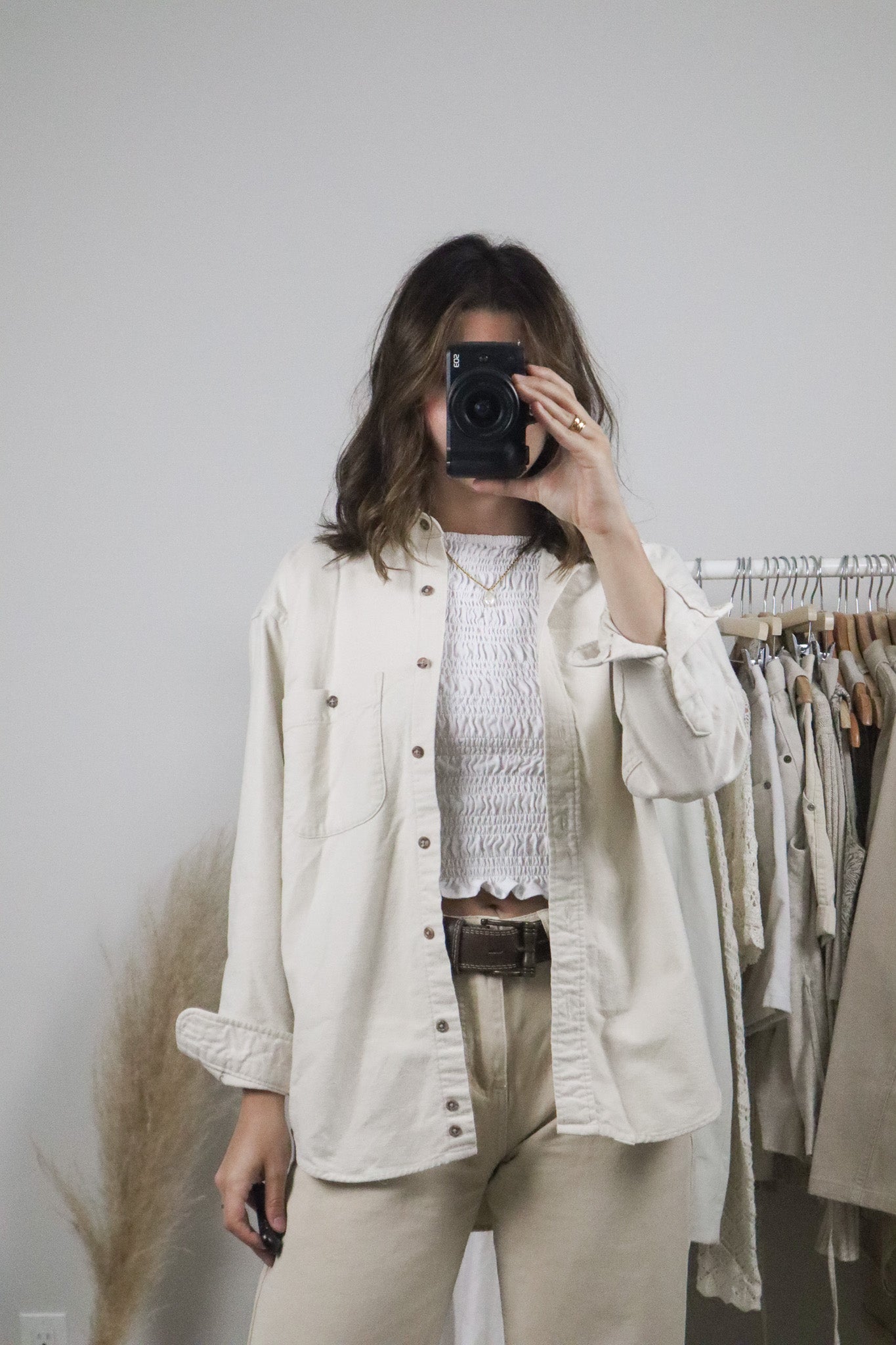 Made in the USA x Vintage x Lands' End Cotton Button Up (S/M)