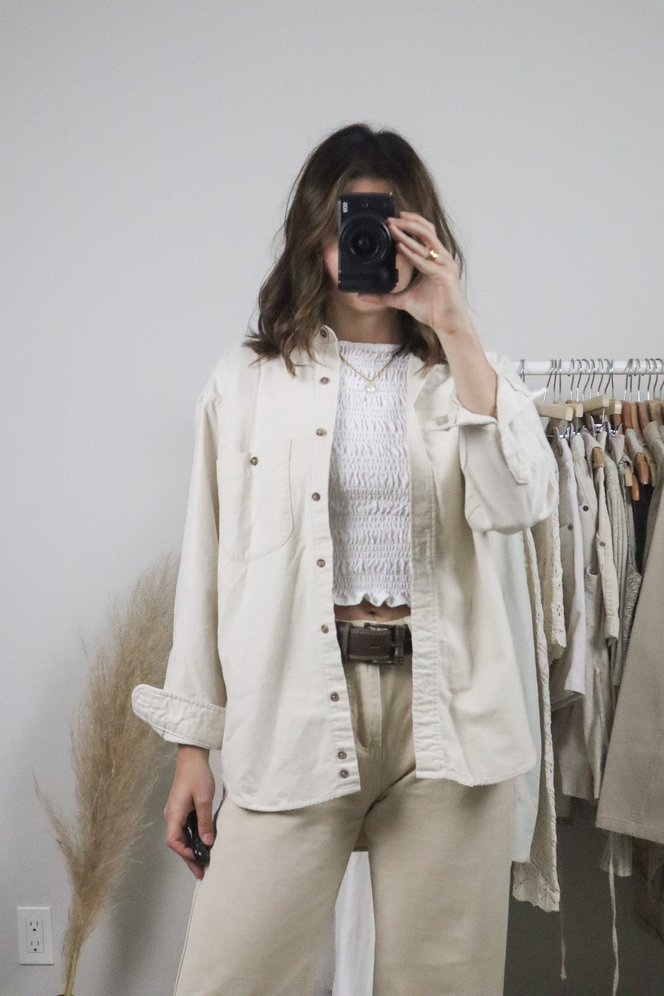 Made in the USA x Vintage x Lands' End Cotton Button Up (S/M)