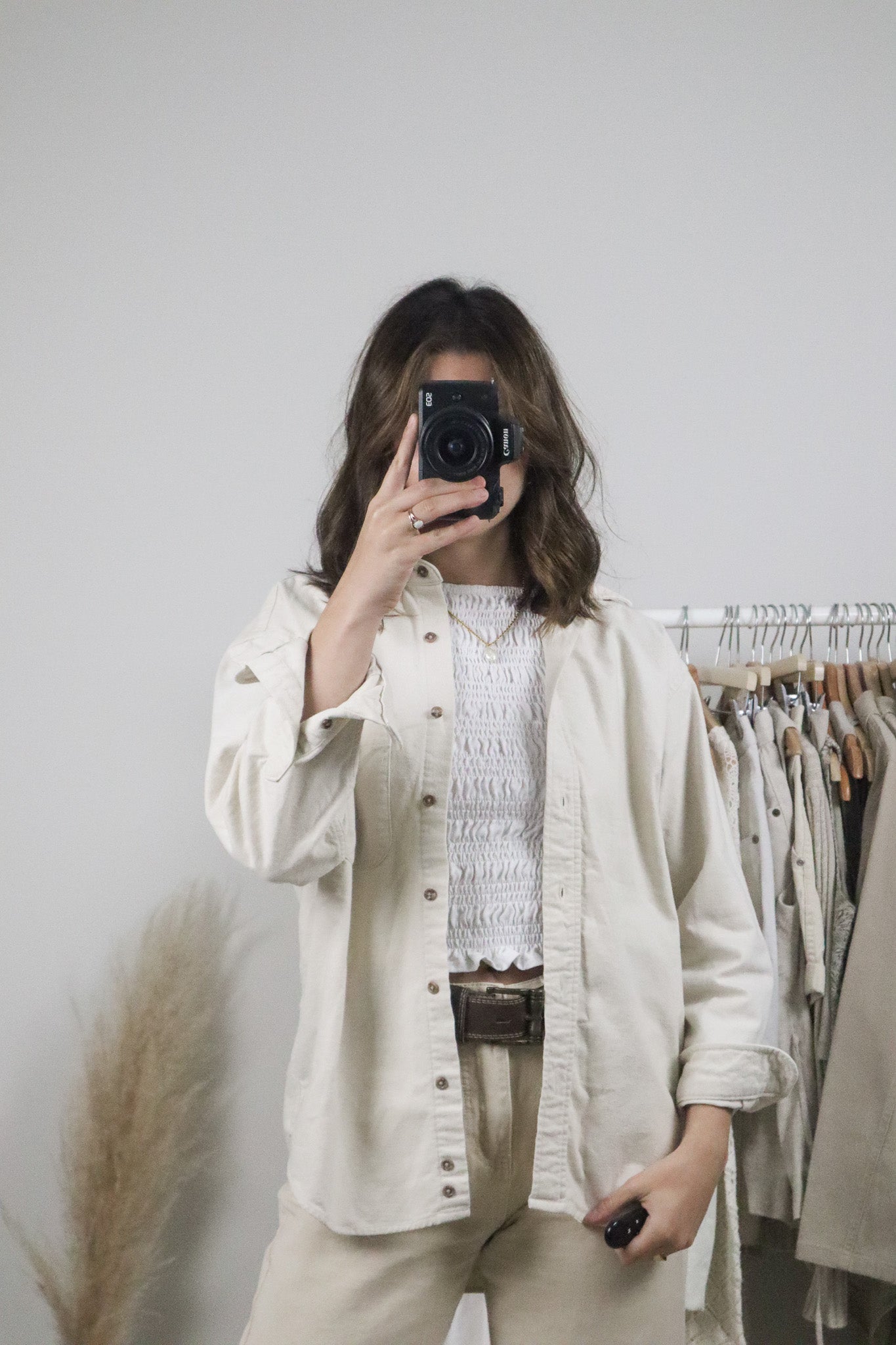 Made in the USA x Vintage x Lands' End Cotton Button Up (S/M)