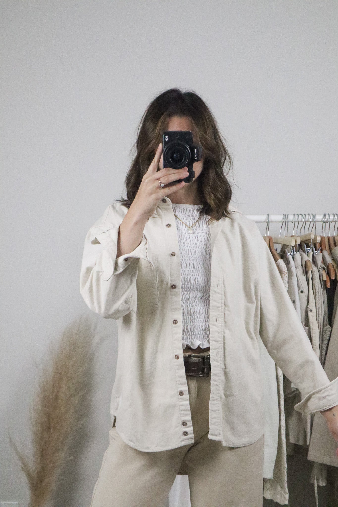 Made in the USA x Vintage x Lands' End Cotton Button Up (S/M)