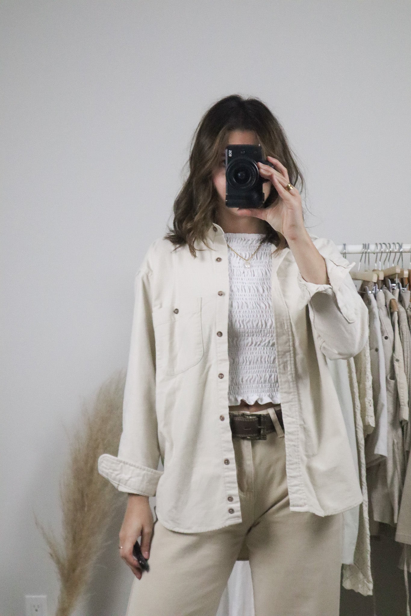 Made in the USA x Vintage x Lands' End Cotton Button Up (S/M)