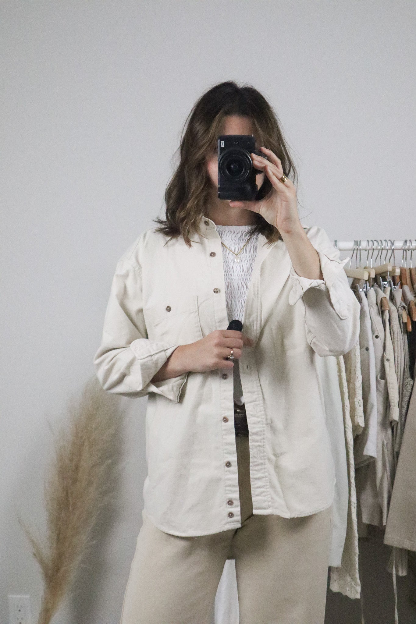 Made in the USA x Vintage x Lands' End Cotton Button Up (S/M)