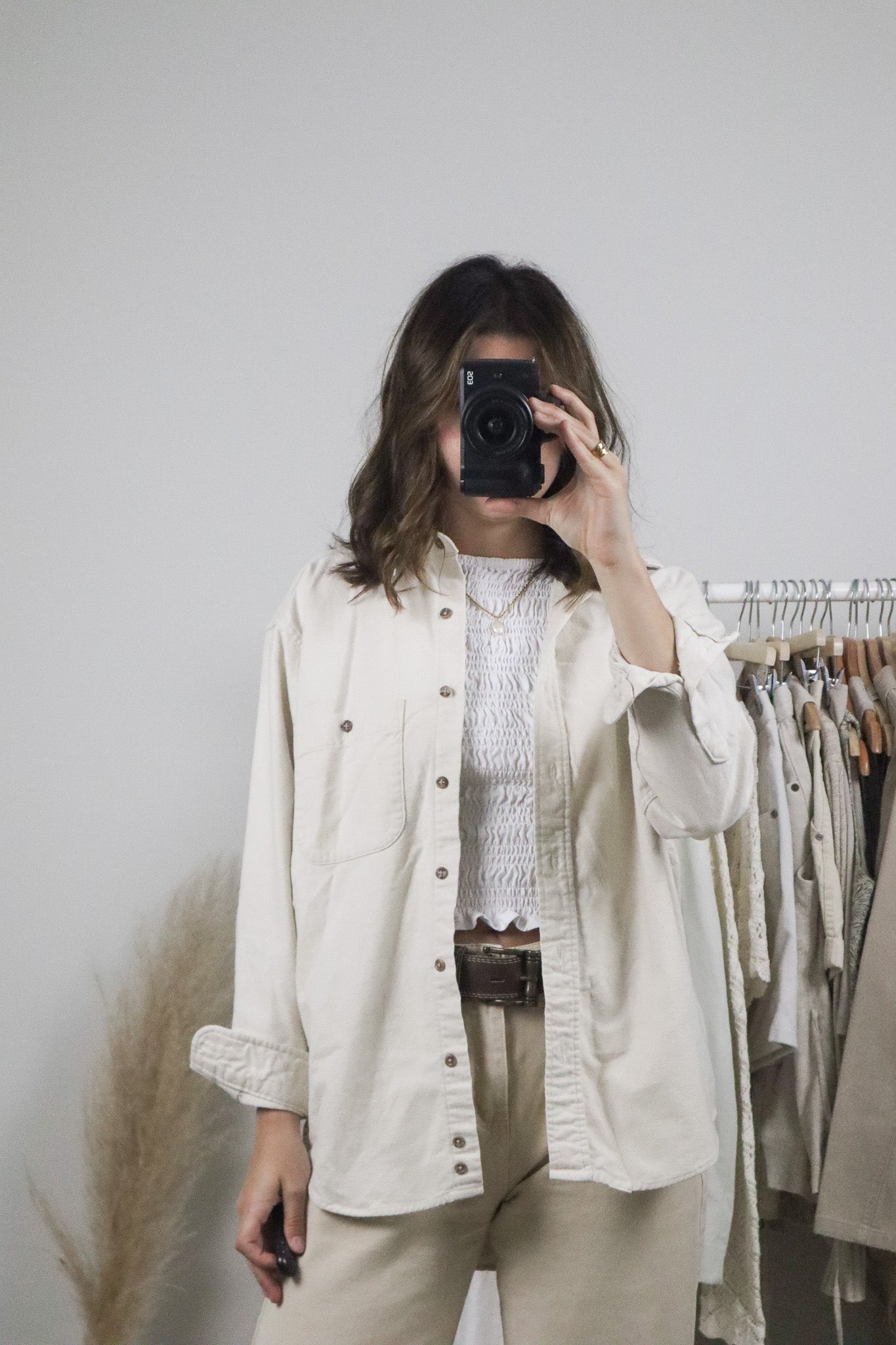 Made in the USA x Vintage x Lands' End Cotton Button Up (S/M)