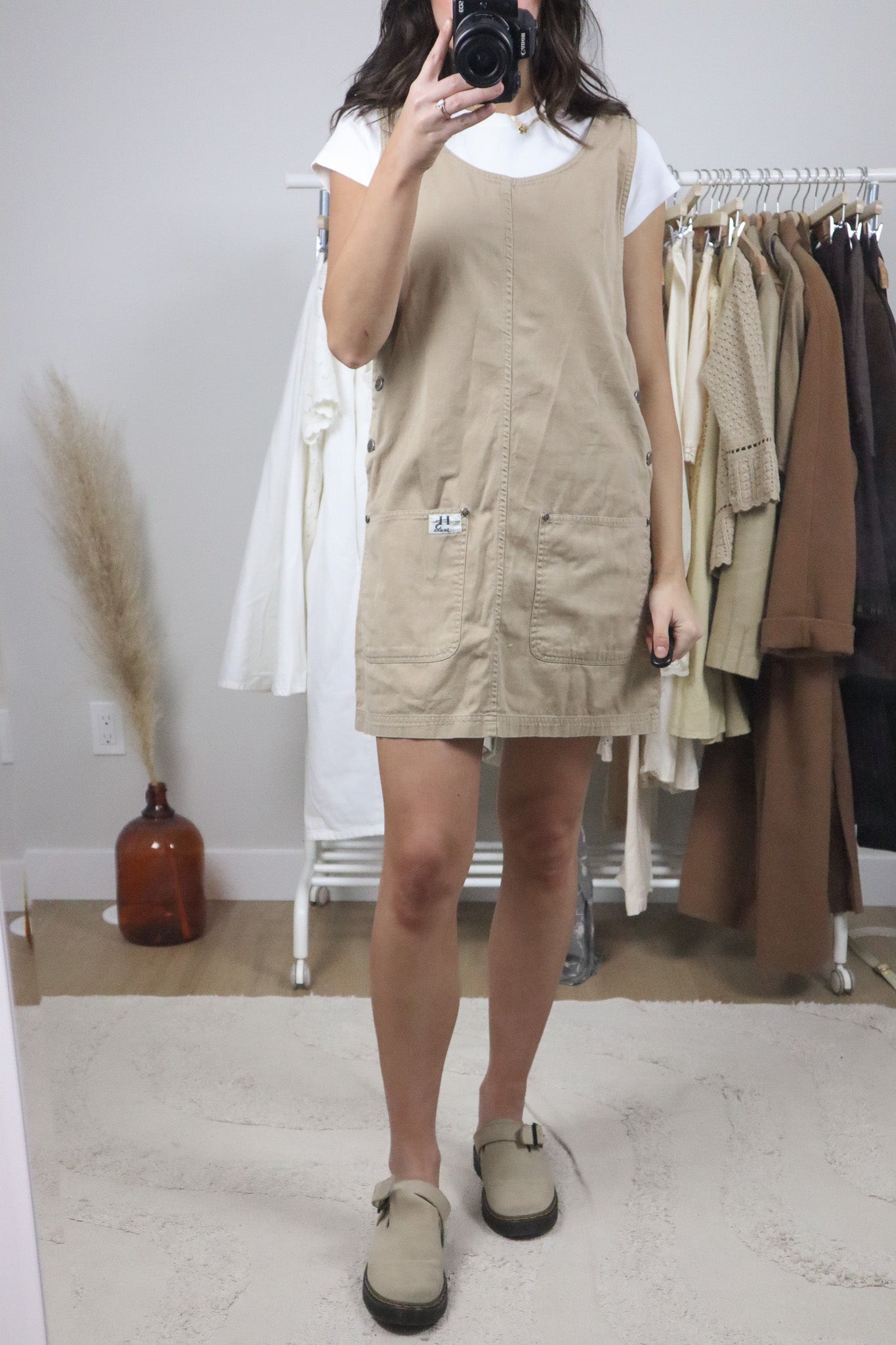 Vintage x Cotton Overall Dress (S)