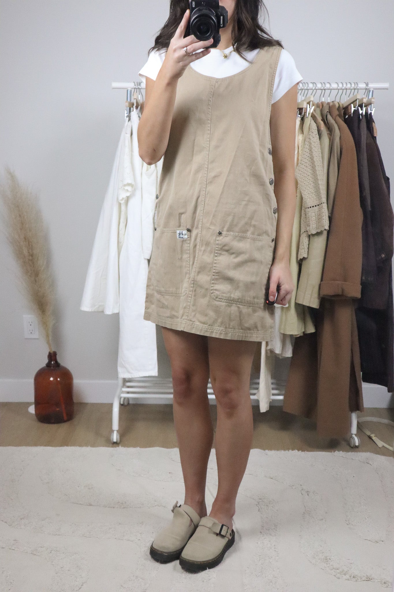 Vintage x Cotton Overall Dress (S)