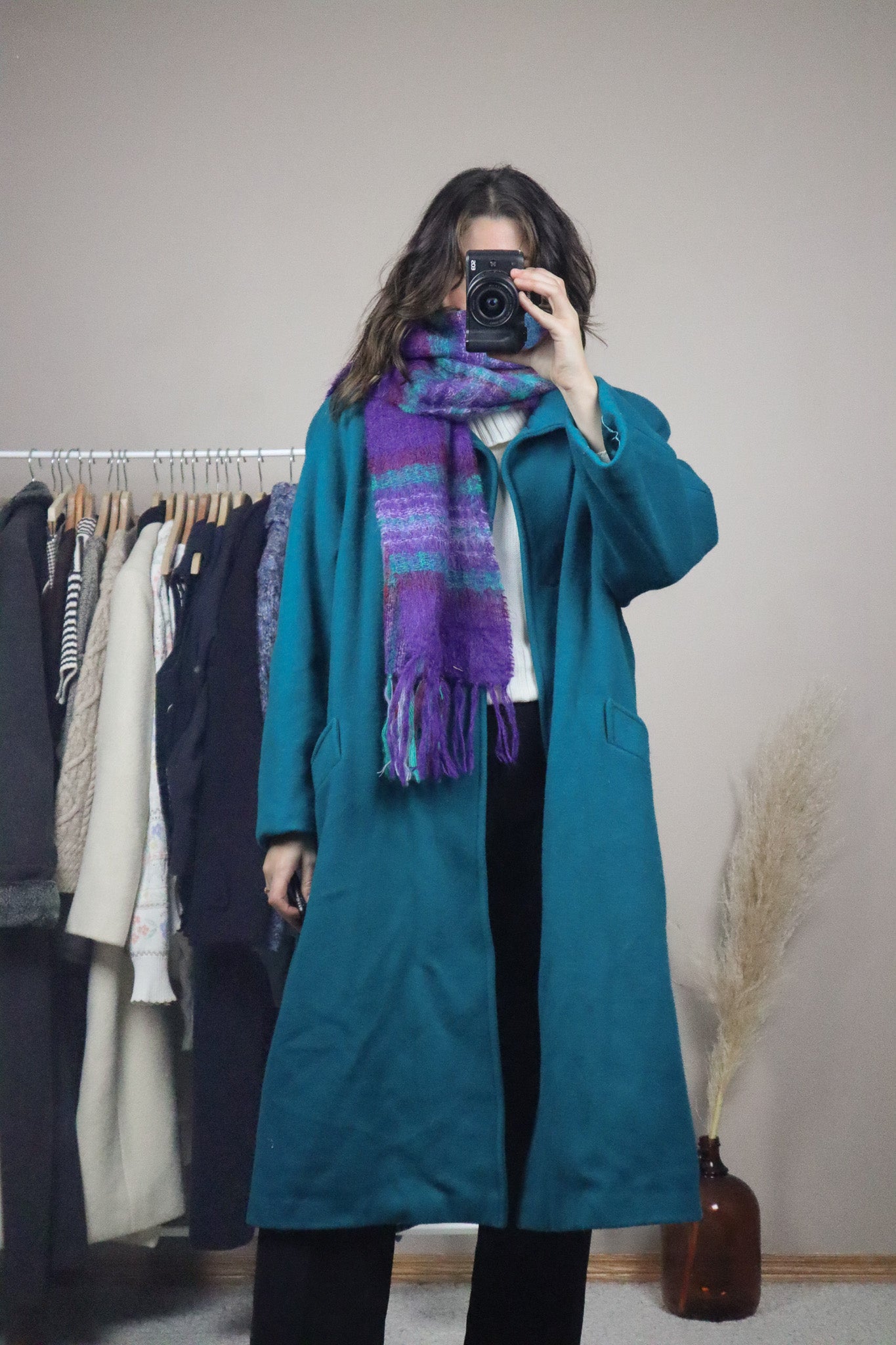 Made in Ireland x Vintage x Mohair & Wool Plaid Scarf