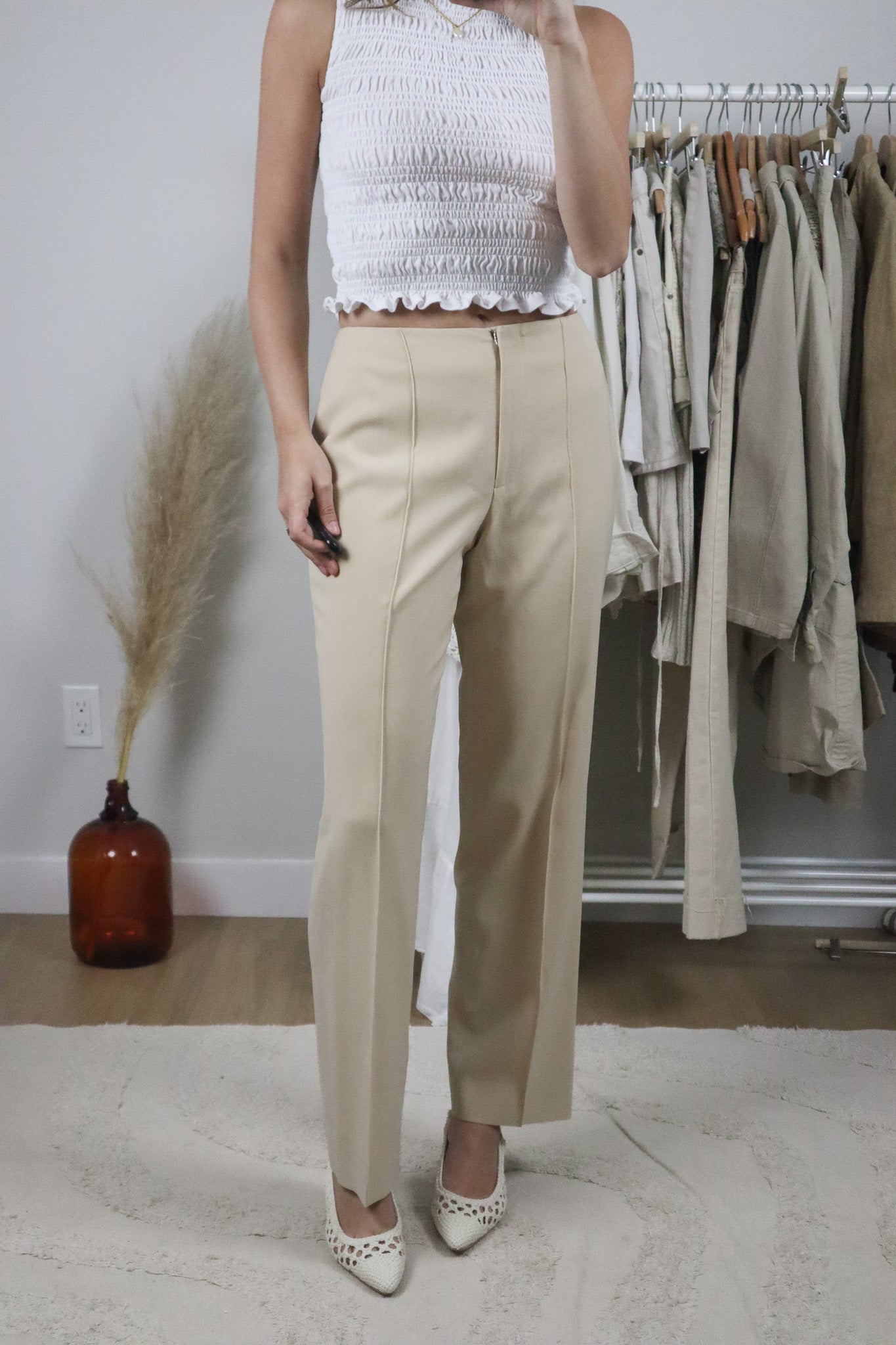 Vintage x Midrise Wool Pleated Pants (4)