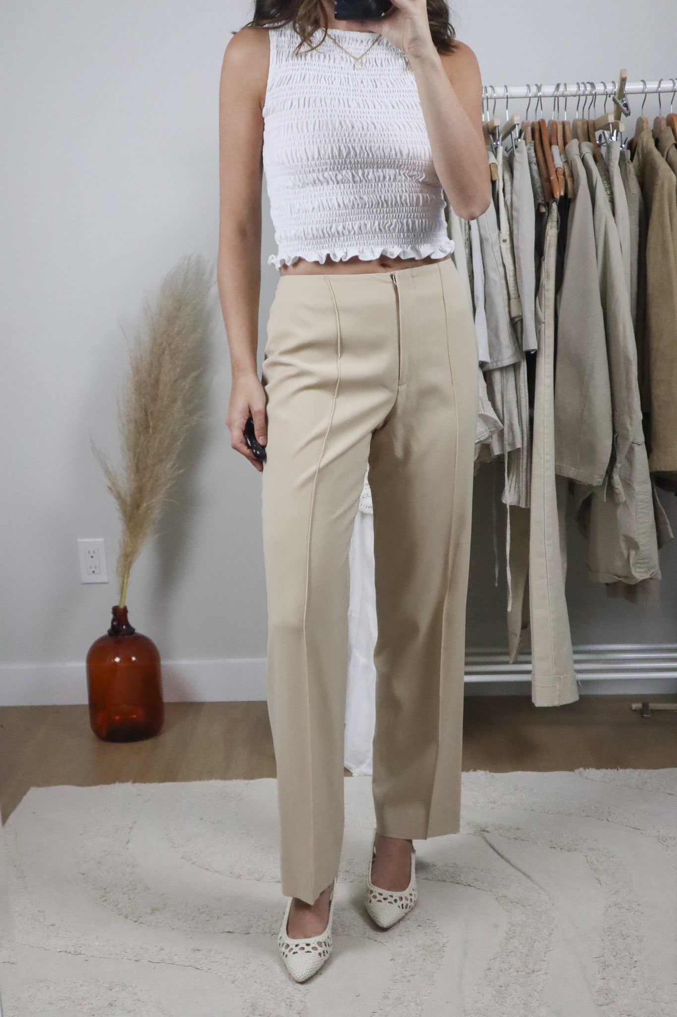 Vintage x Midrise Wool Pleated Pants (4)