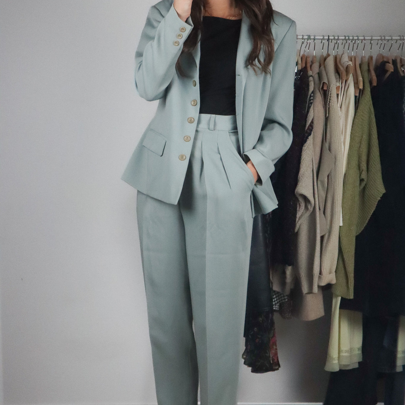 Made in France x Vintage x Wool Blend Two Piece Set (4)