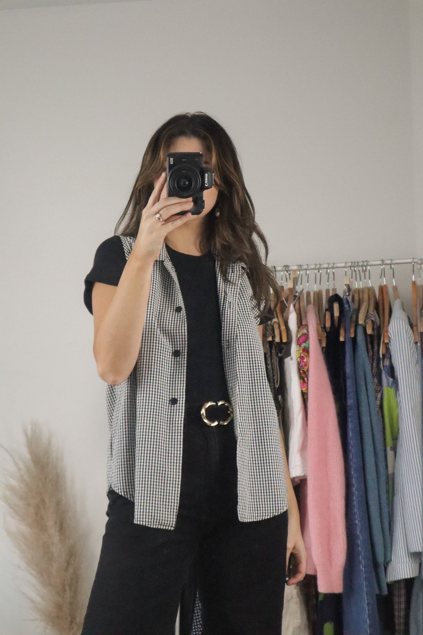 Made in Canada x Vintage x Gingham Tank (M)