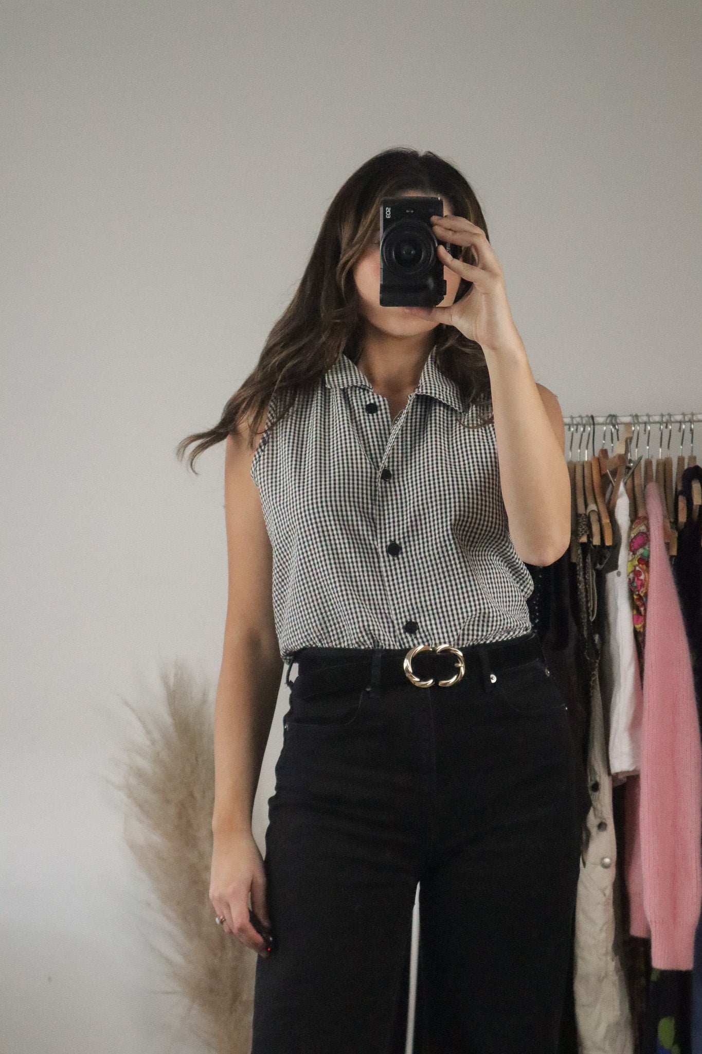 Made in Canada x Vintage x Gingham Tank (M)