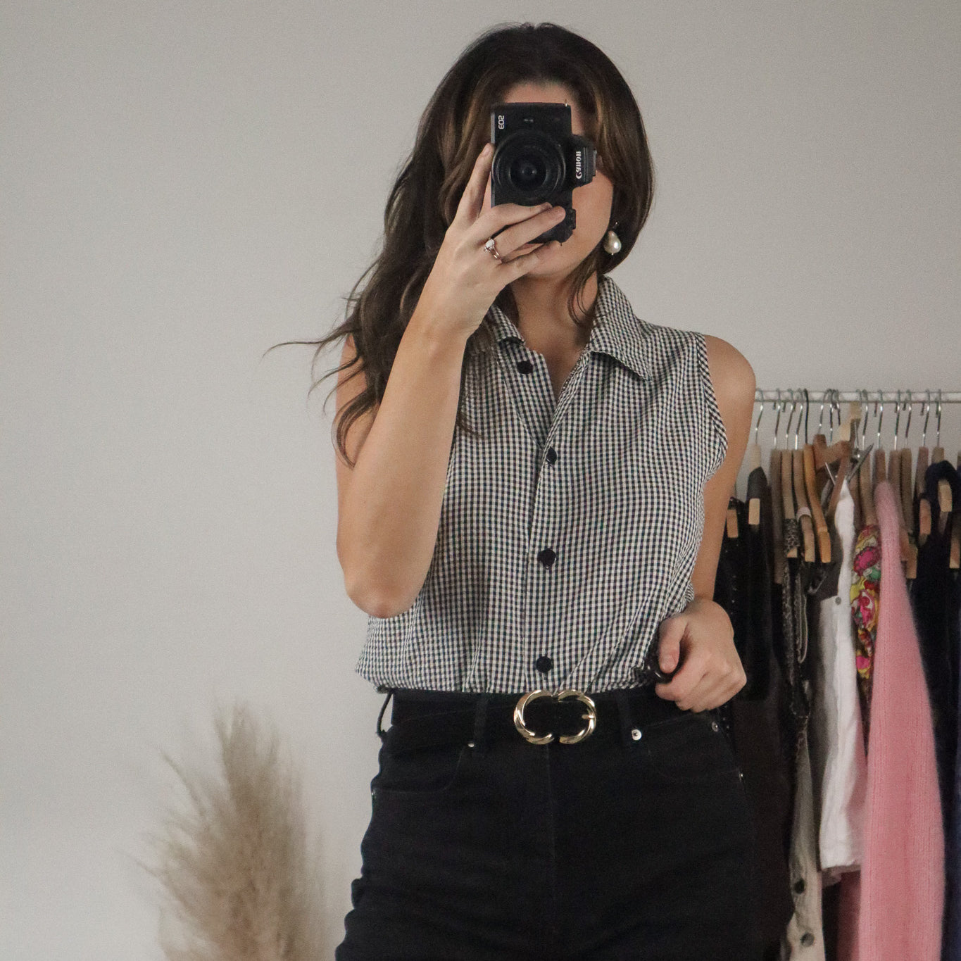 Made in Canada x Vintage x Gingham Tank (M)