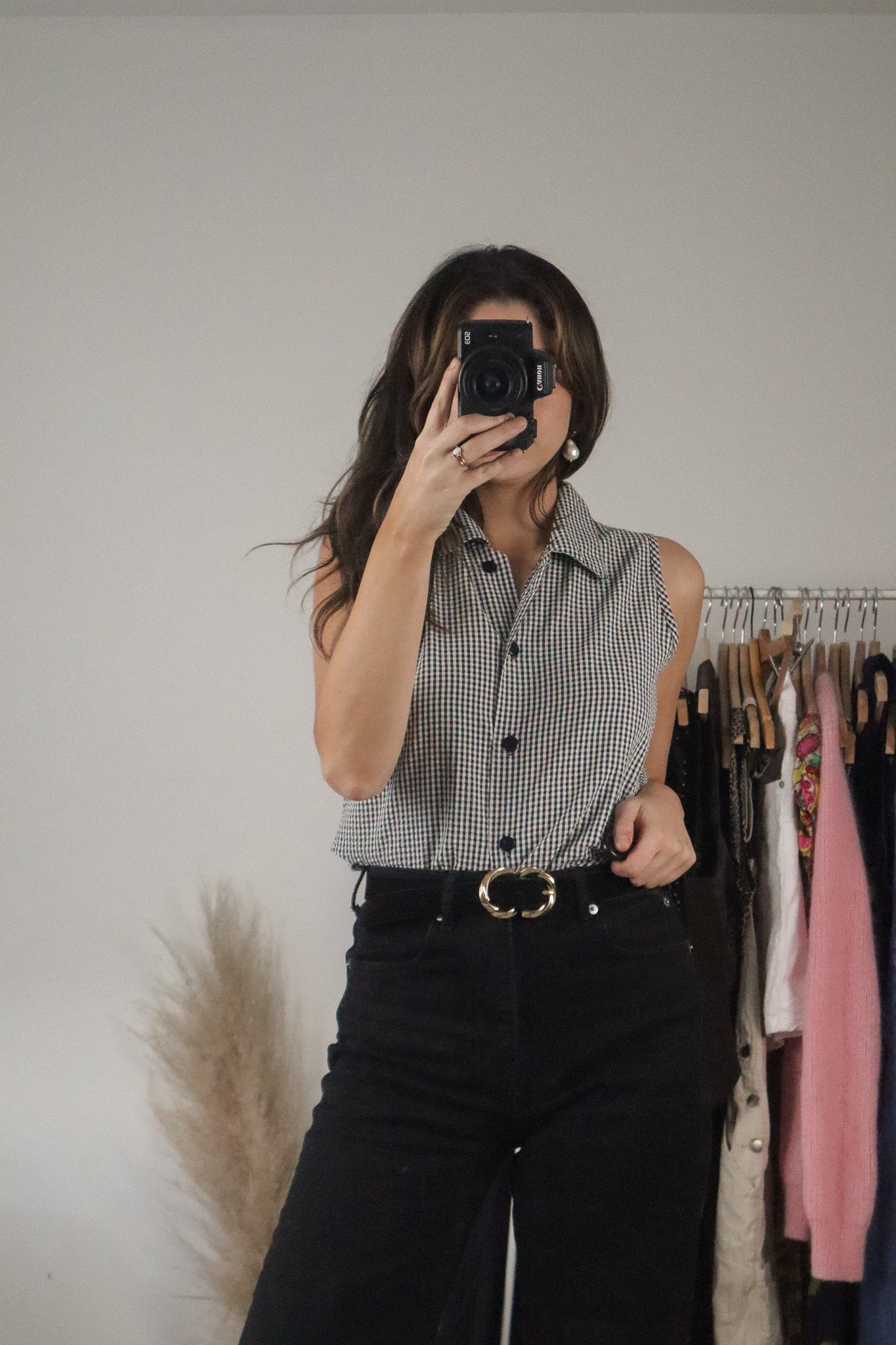 Made in Canada x Vintage x Gingham Tank (M)