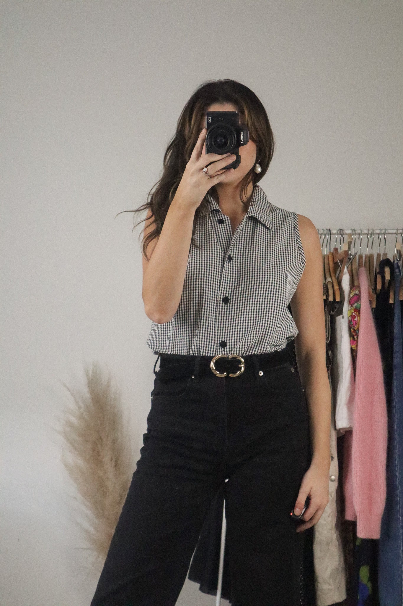 Made in Canada x Vintage x Gingham Tank (M)